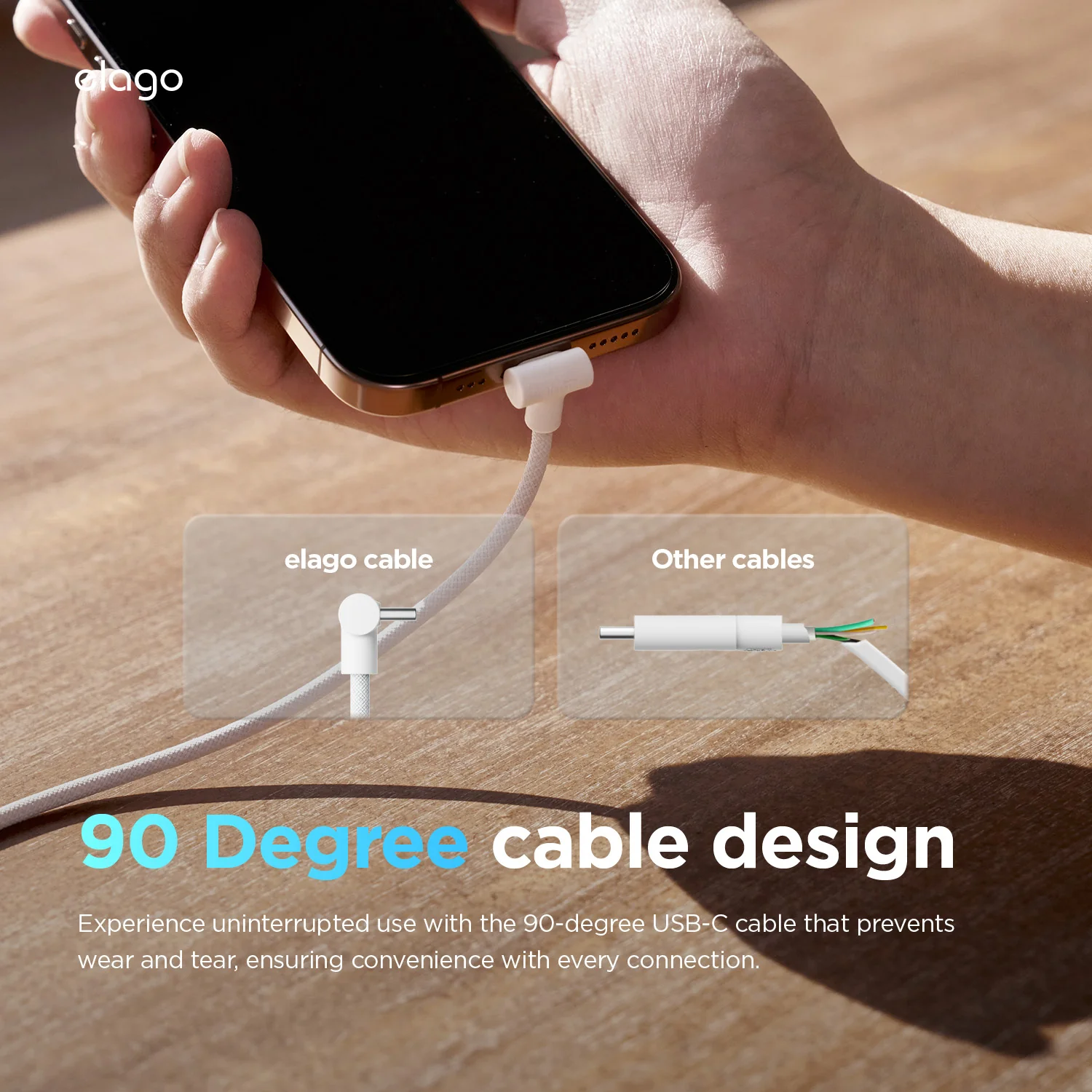 90 Degree USB C to C Cable [2M] [2 Colors] - Image 3