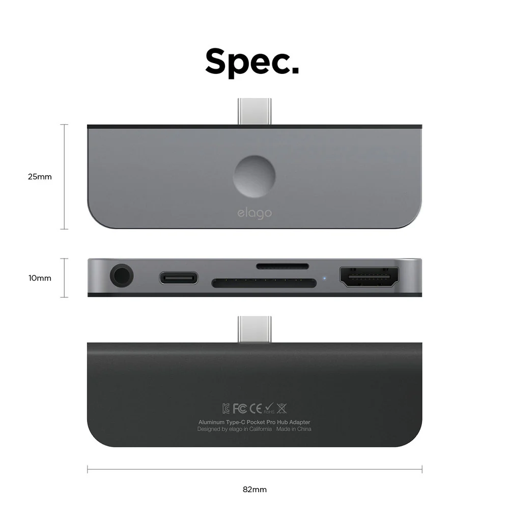 Aluminum Type-C Pocket Pro Hub Adapter [2 Colors] - Image 10