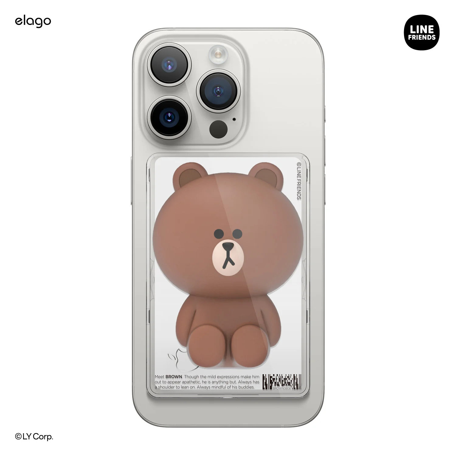 LINE FRIENDS | BROWN & SALLY Figure Magnetic Card Pocket