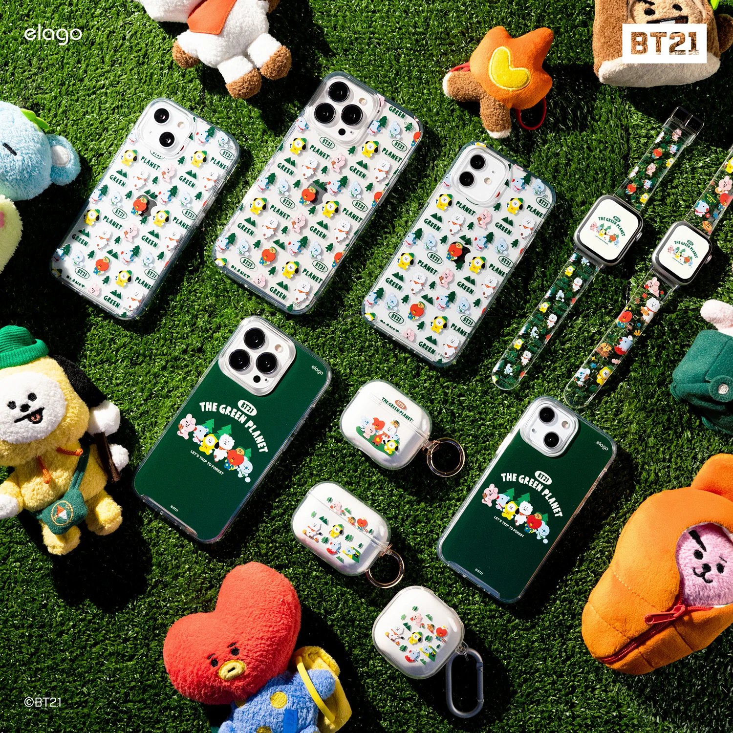 BT21 | elago Green Planet Case for iPhone 13 - Image 3