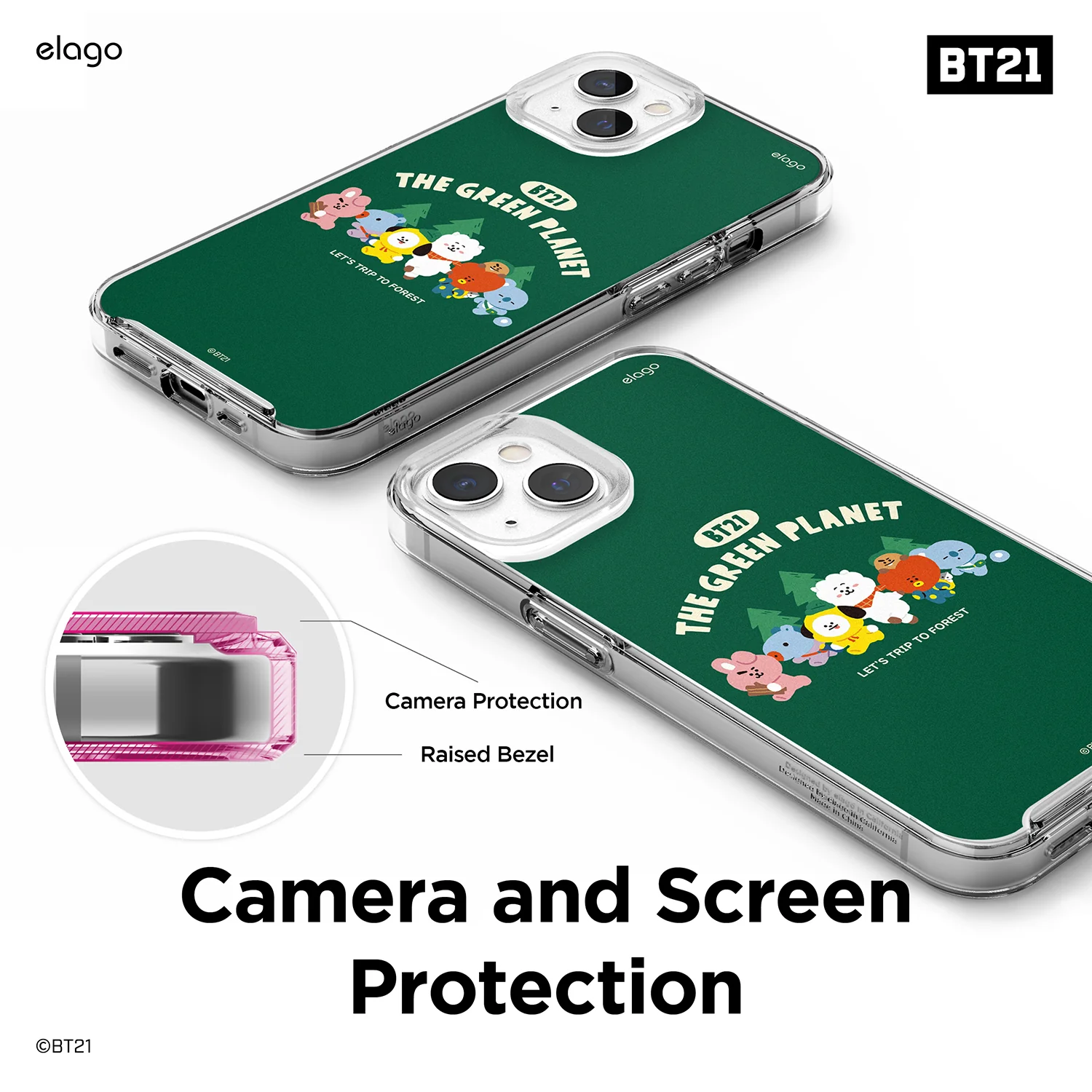 BT21 | elago Green Planet Case for iPhone 13 - Image 5