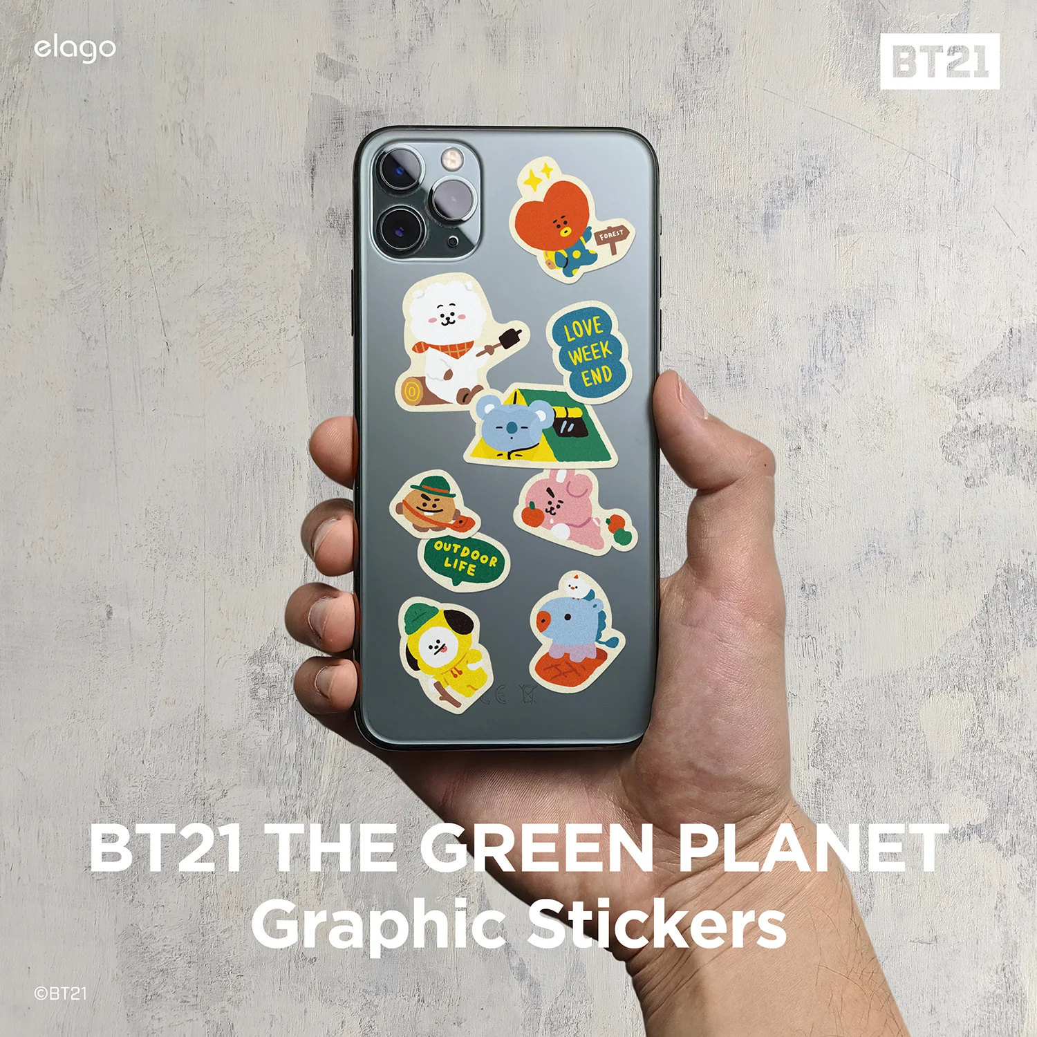 BT21 | elago Green Planet Case for iPhone 13 Pro Max - Image 9