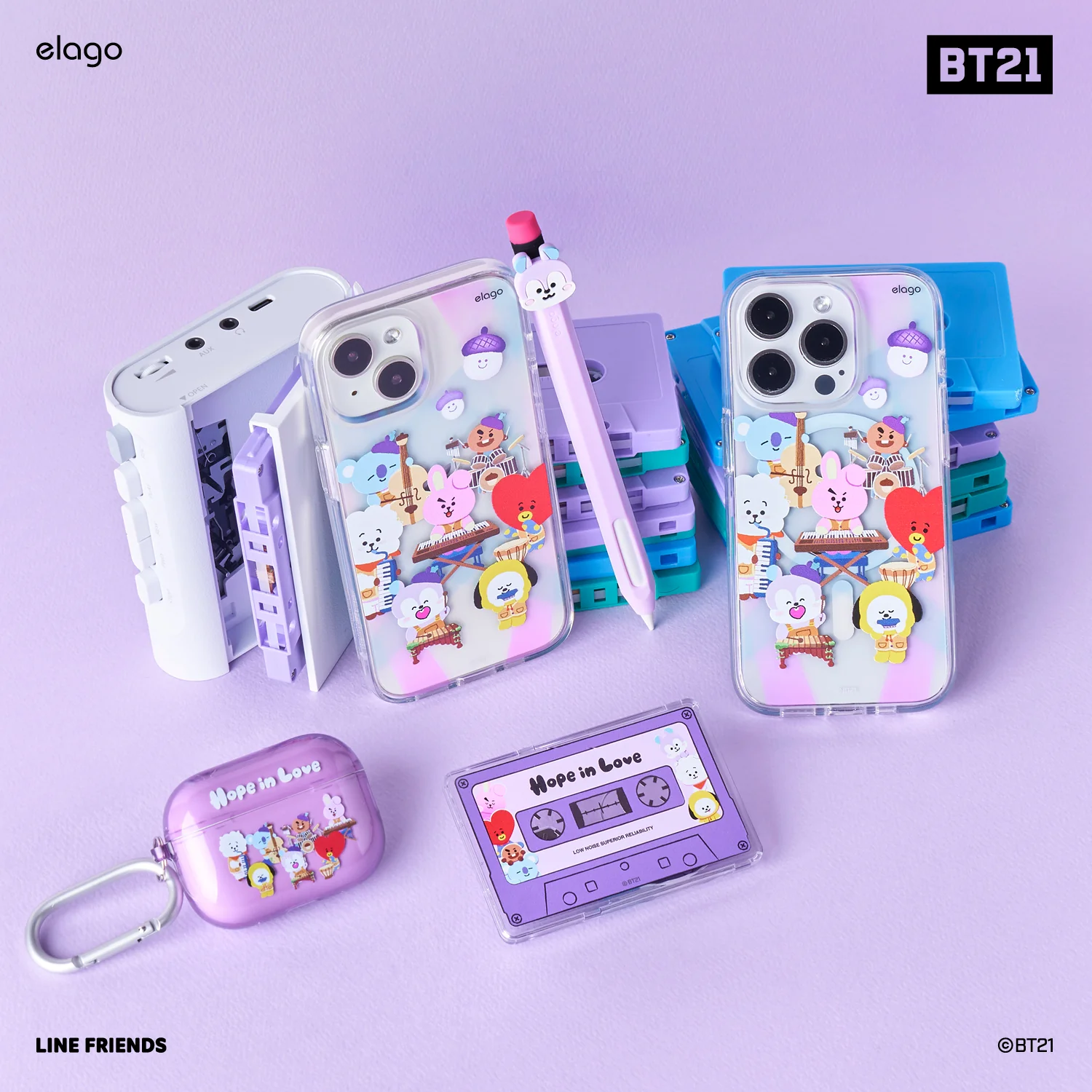 BT21 | elago Hope in Love Hybrid Case for iPhone 15 Pro - Image 10