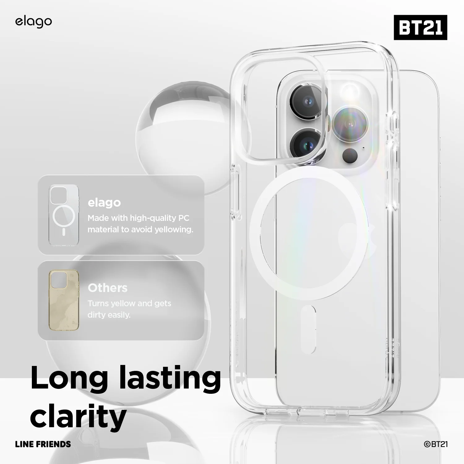 BT21 elago Hope in Love Hybrid Case for iPhone 15 Pro Max - Image 6