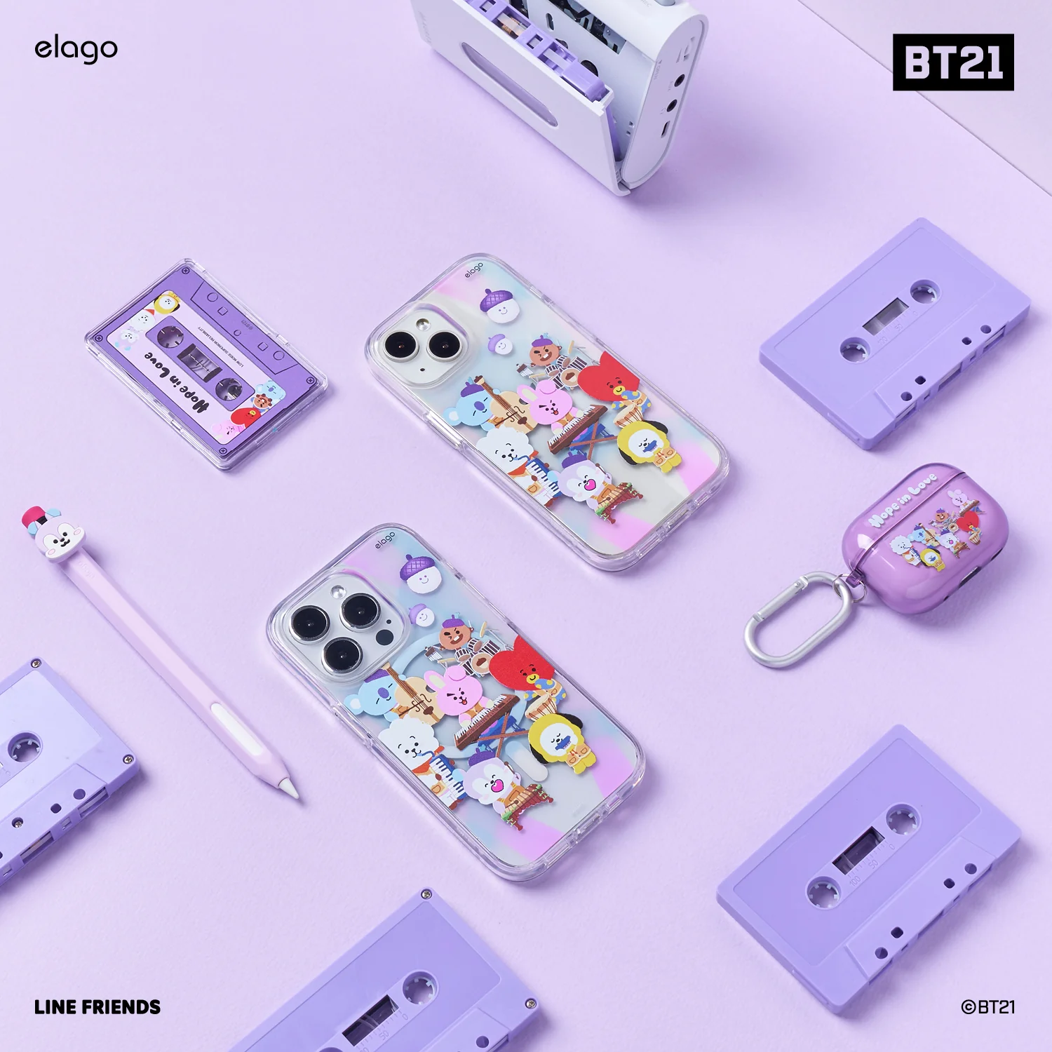 BT21 elago Hope in Love Hybrid Case for iPhone 15 Pro Max - Image 8