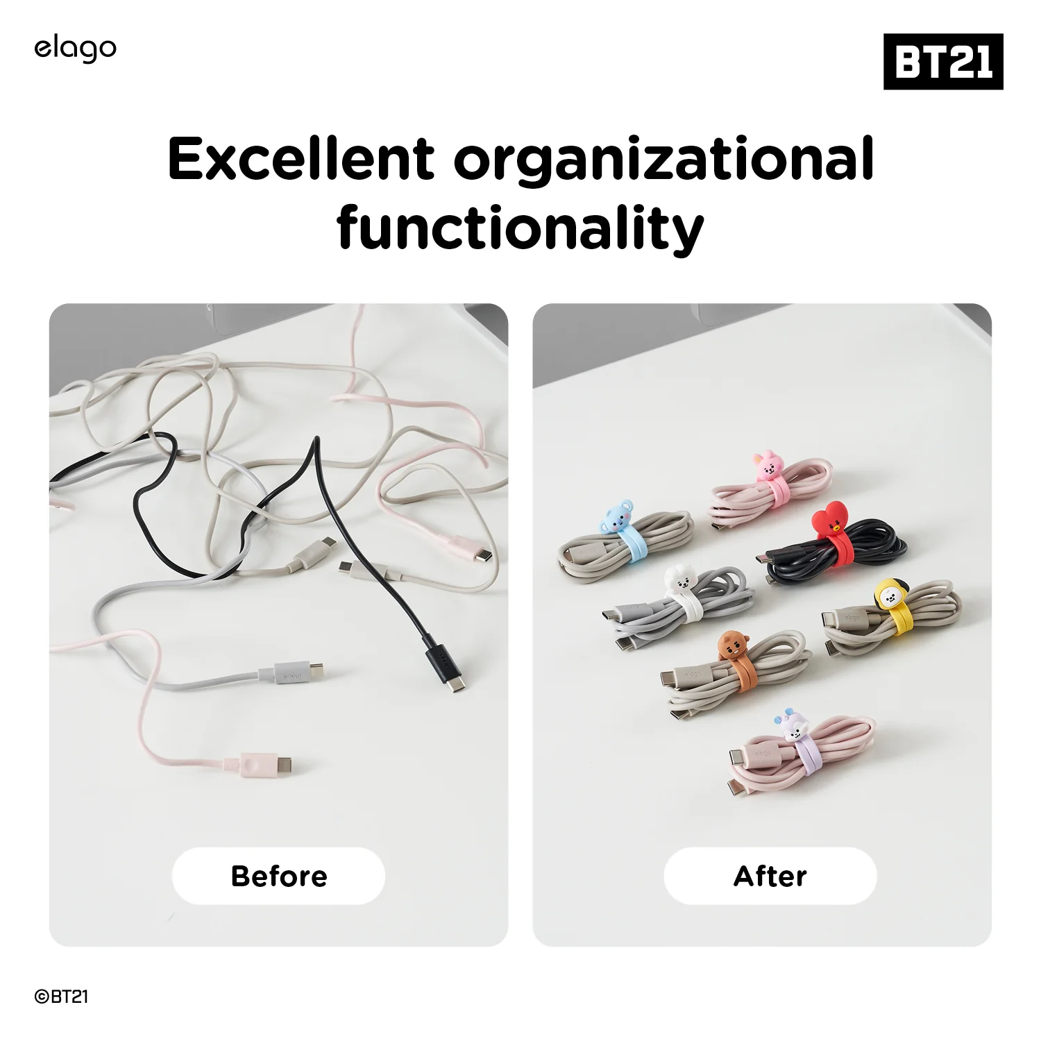 BT21 | elago Magnetic Cable Tie [7 Styles] - Image 10