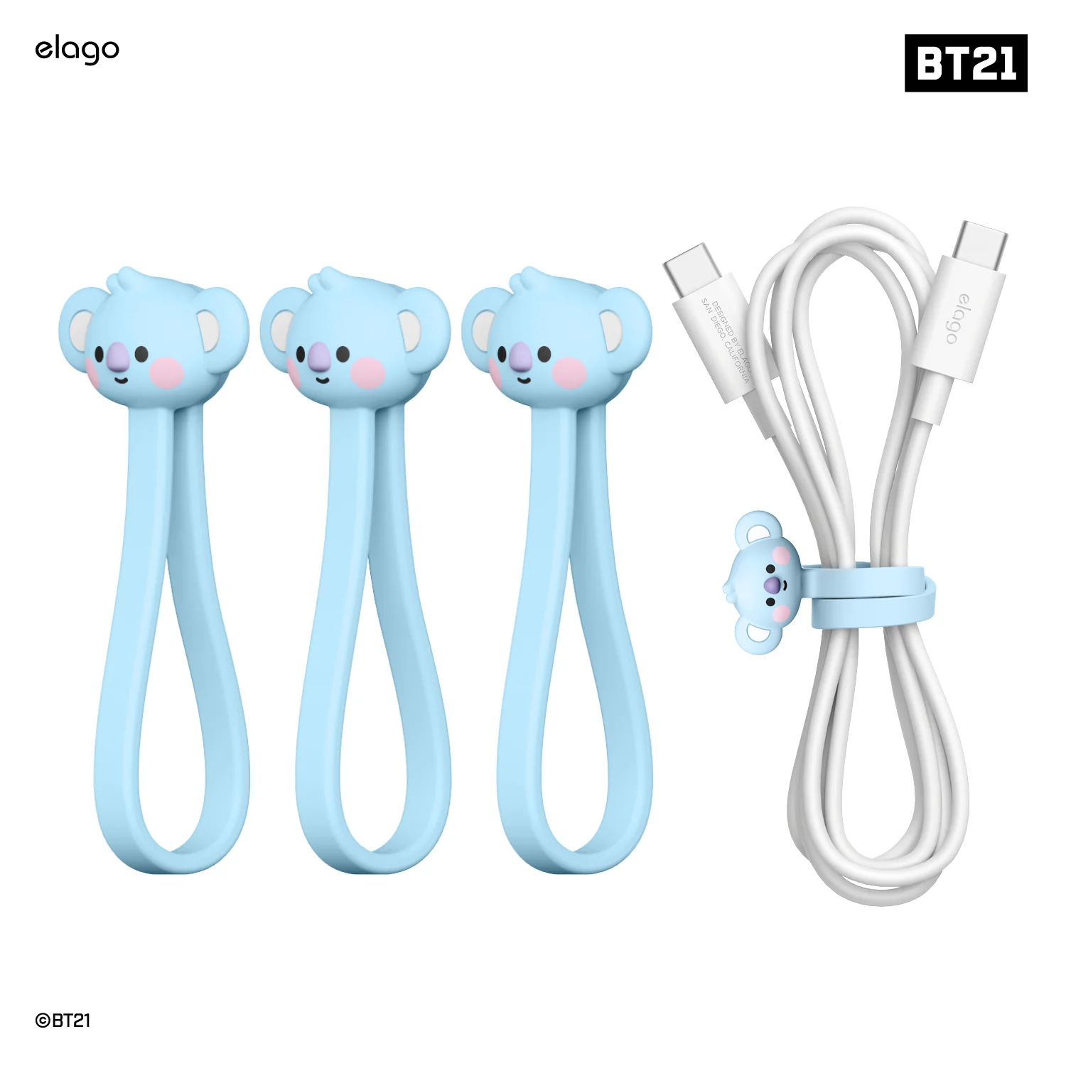 BT21 | elago Magnetic Cable Tie [7 Styles] - Image 2