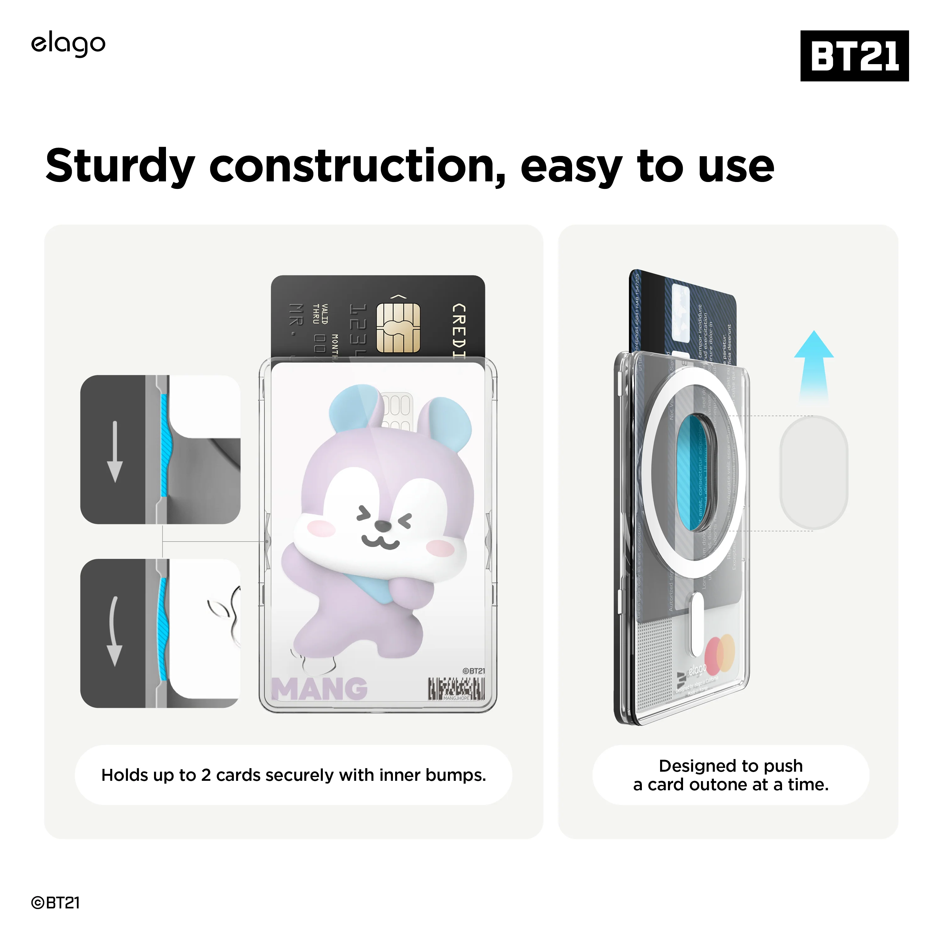 BT21 | elago Magnetic Clear Card Pocket DDP - Image 12