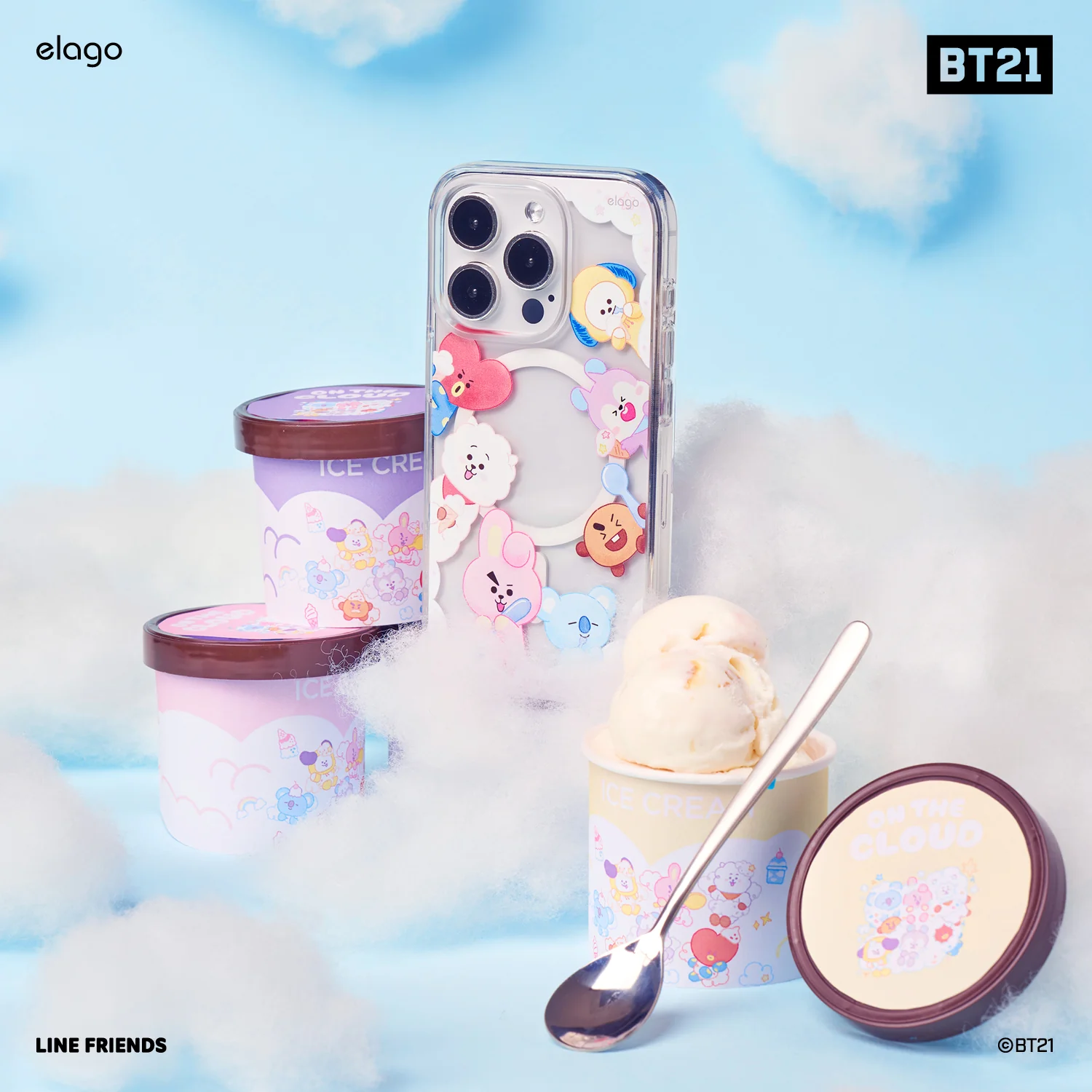 BT21 | elago On the Cloud MagSafe Hybrid Case for iPhone 15 Pro - Image 9