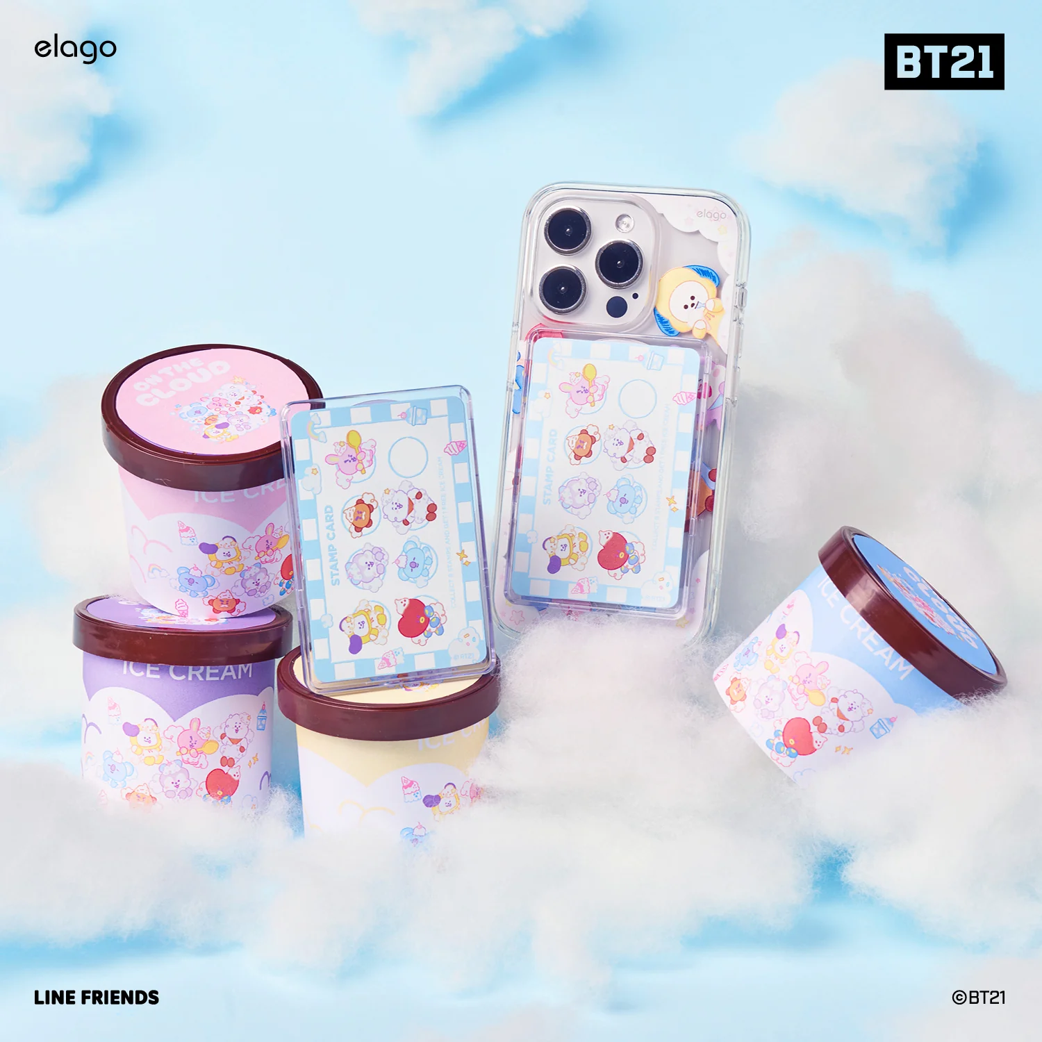 BT21 | elago On the Cloud MagSafe Card Wallet - Image 8