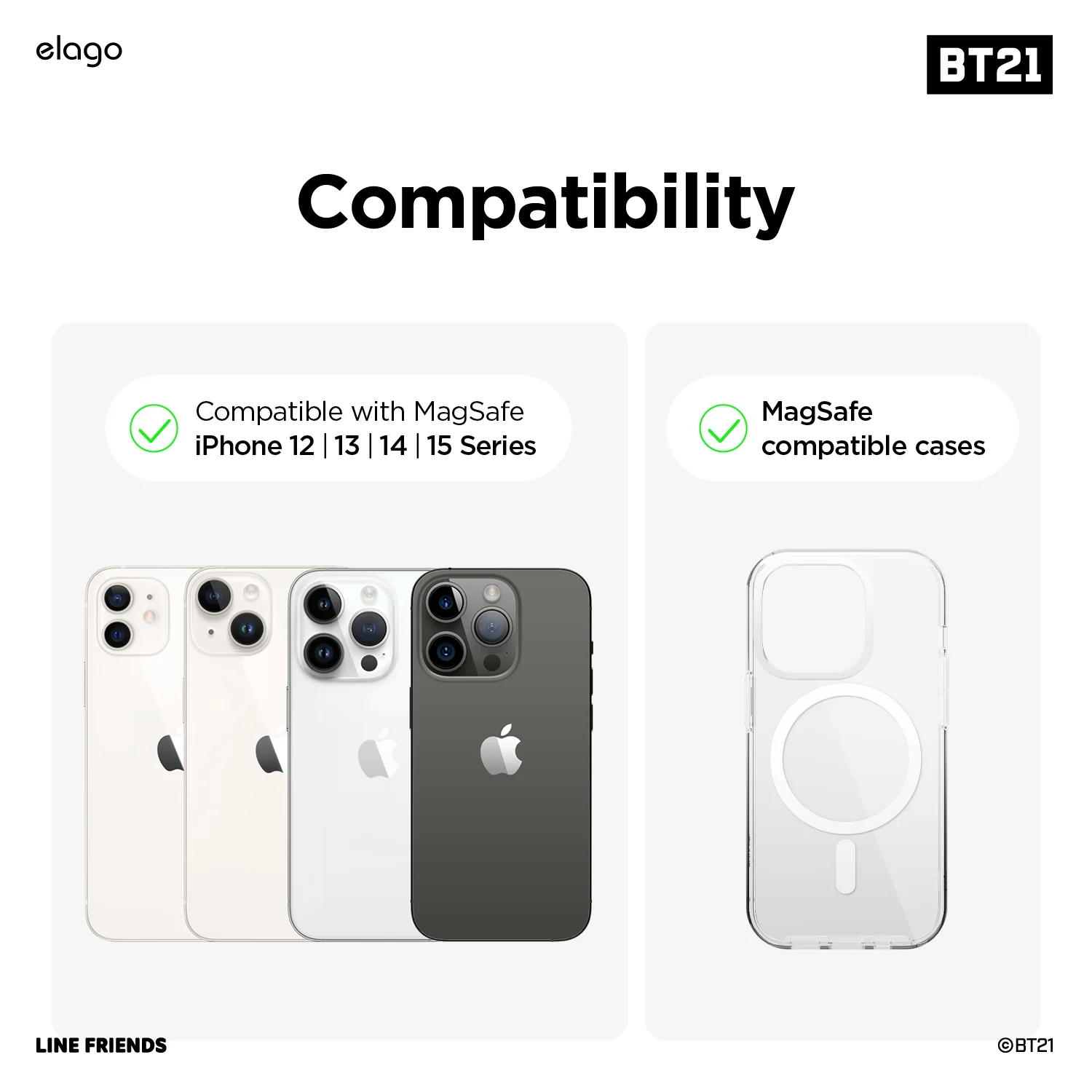 BT21  | elago RJ FOODIE MagSafe Card Pocket [2 Styles] - Image 4