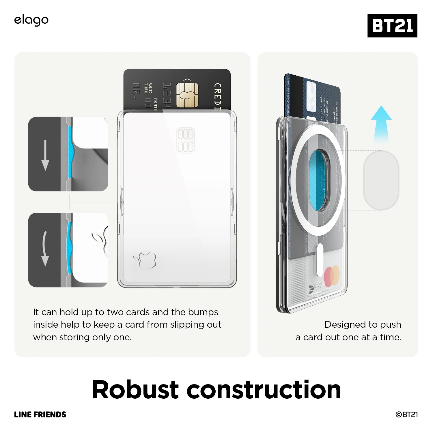 BT21  | elago RJ FOODIE MagSafe Card Pocket [2 Styles] - Image 6