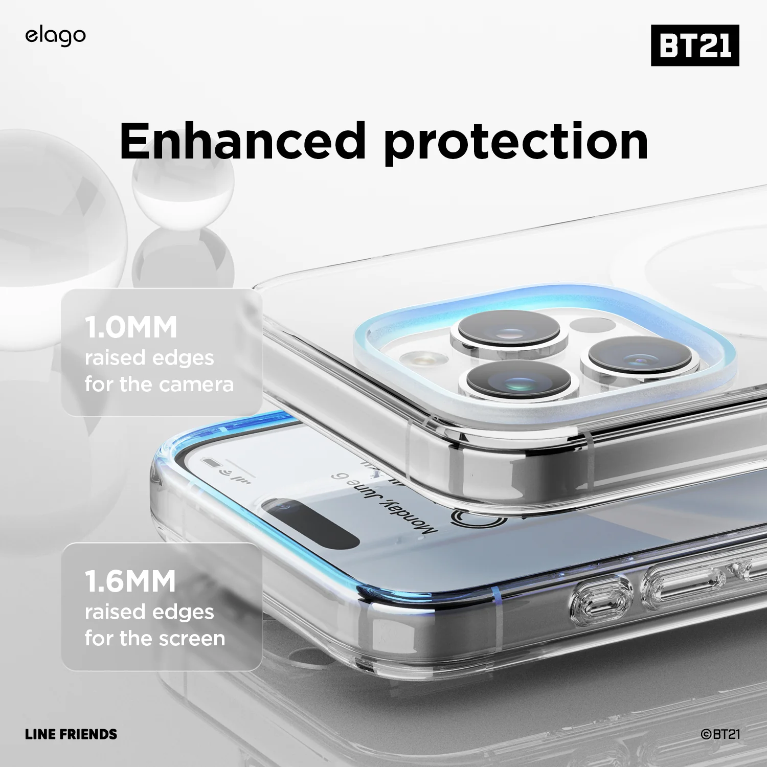 BT21  | elago RJ FOODIE MagSafe Hybrid Case for iPhone 15 Pro - Image 5
