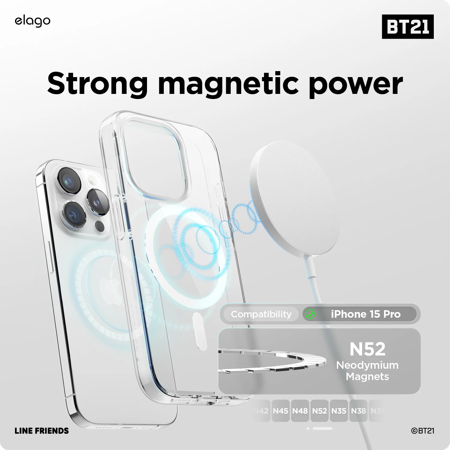 BT21 elago RJ FOODIE MagSafe Hybrid Case for iPhone 15 Pro Max - Image 3