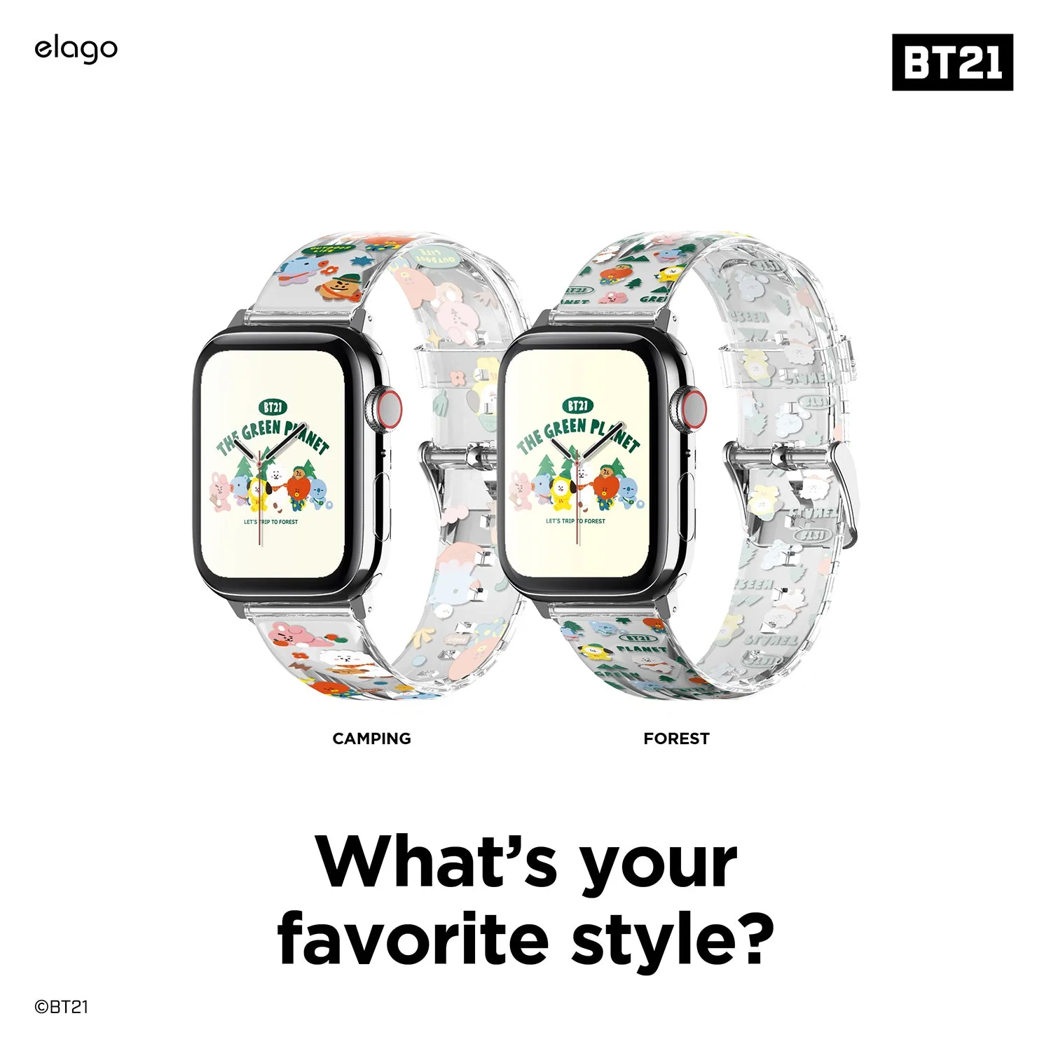 BT21  | elago The Green Planet Strap [2 Styles] [2 Sizes] - Image 9