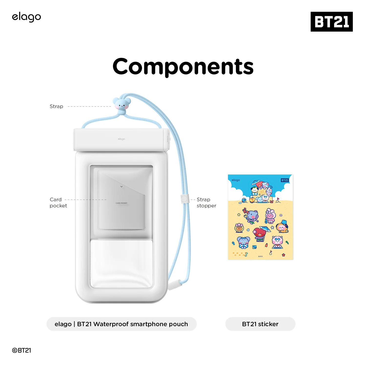BT21 | elago Waterproof Pouch [7 Styles] - Image 14