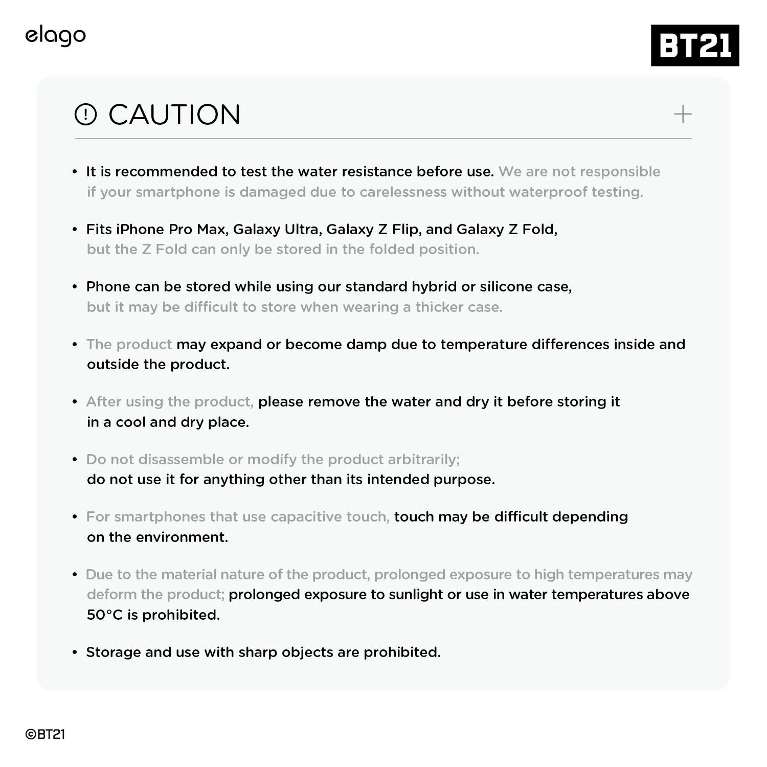BT21 | elago Waterproof Pouch [7 Styles] - Image 16