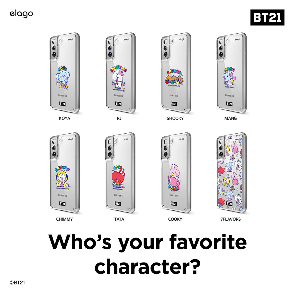 BT21 I elago Galaxy S21 Hybrid Case [8 Styles] - Image 16