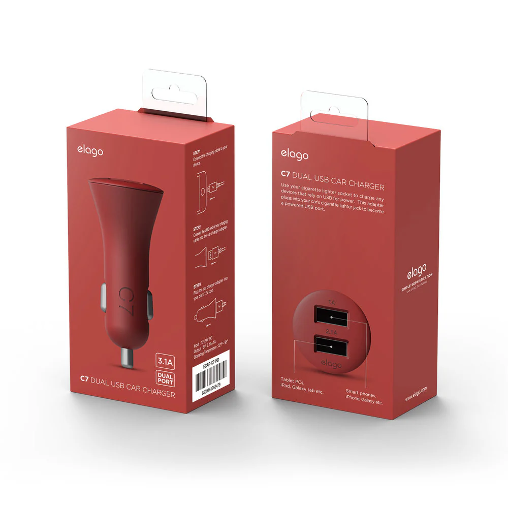 C7 3.1 Amp (2.1 Amp + 1.0 Amp) Dual USB Car Charger - Image 7