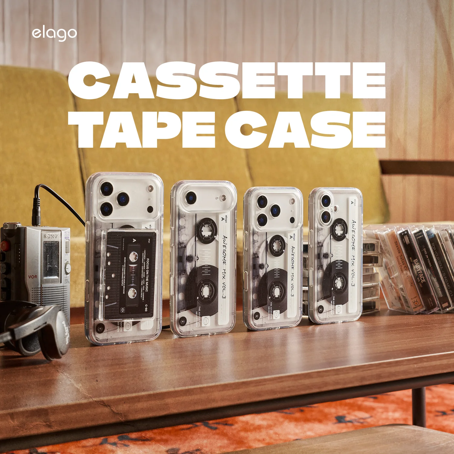 Cassette Tape 2 Monthly elago MagSafe Hybrid Clear Case - Image 9