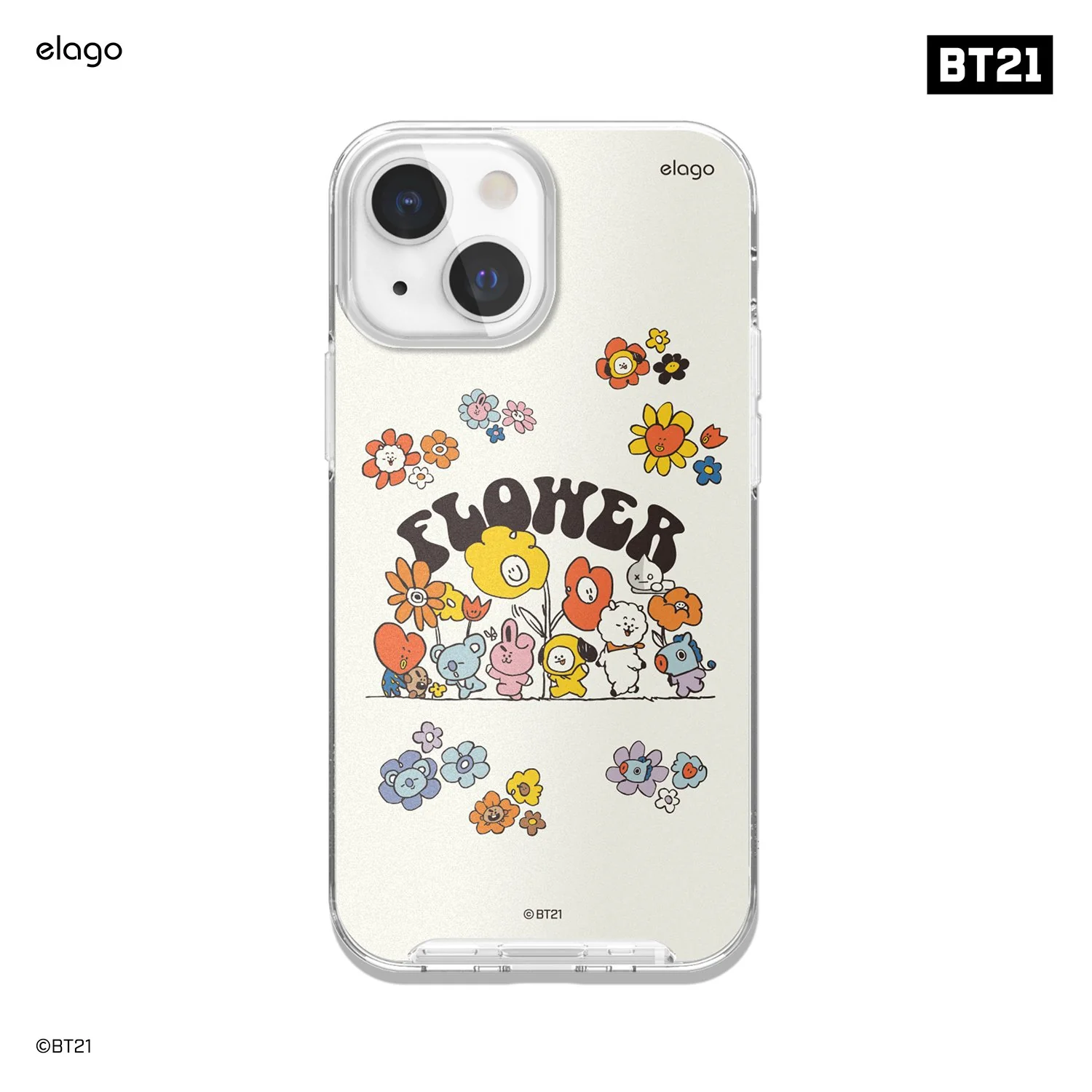 BT21 | elago Flower Case for iPhone 13 Mini - Image 2