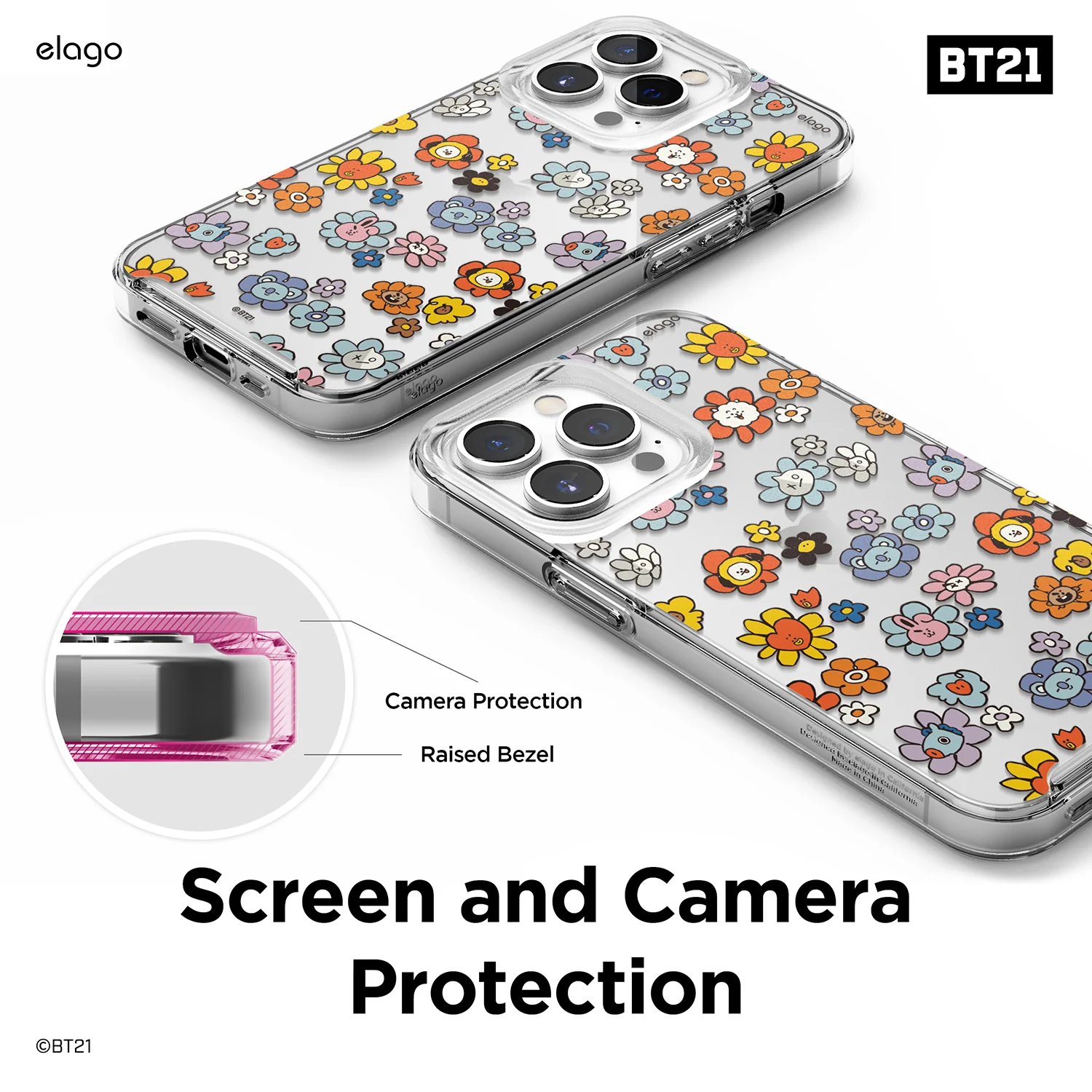 BT21 | elago Flower Case for iPhone 13 Pro - Image 5