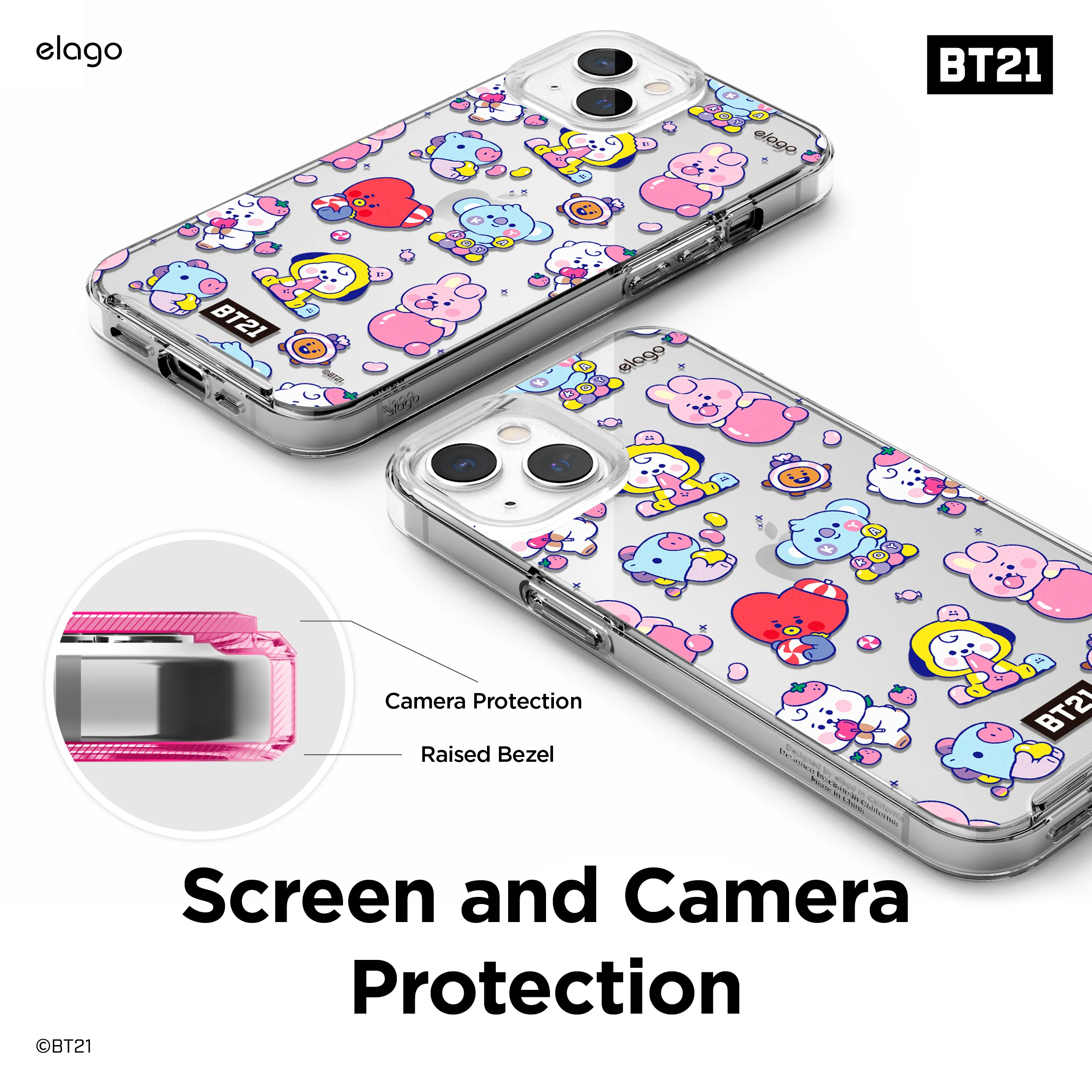 BT21 | elago Jelly Candy Case for iPhone 13 - Image 3