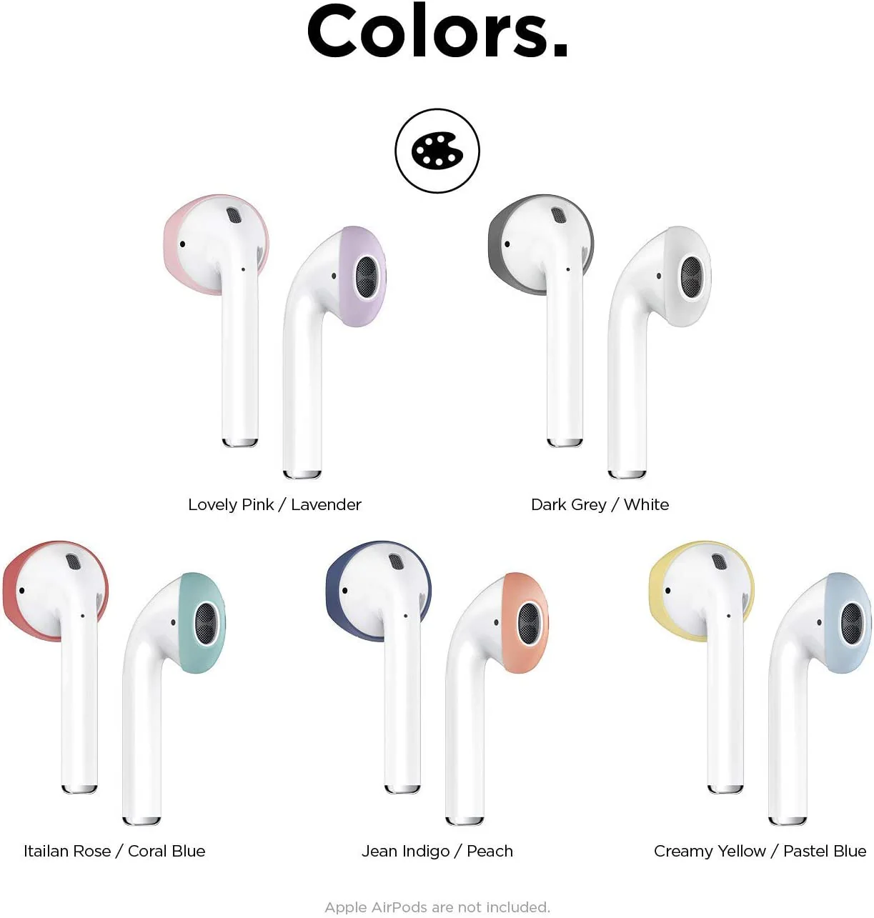 Ear Tip Cover [2 Pairs of 2 Colors] [6 Styles] - Image 14