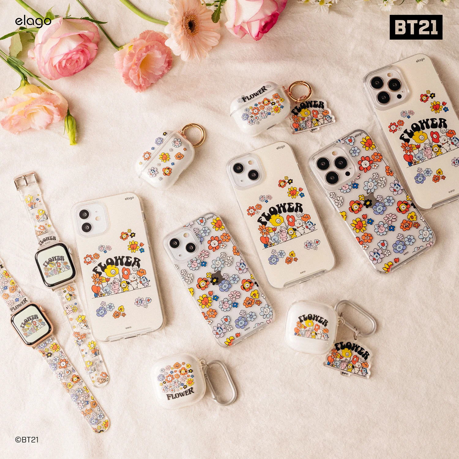BT21 | elago Flower Case [2 Styles] - Image 3