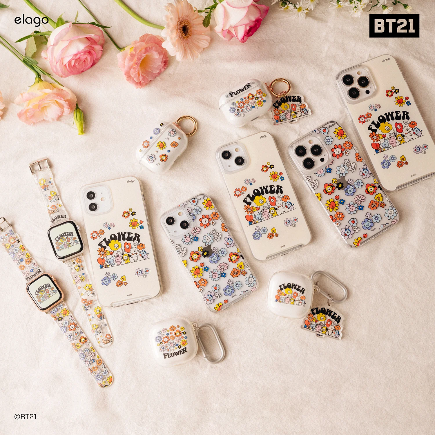 BT21 | elago Flower Case [2 Styles] - Image 3