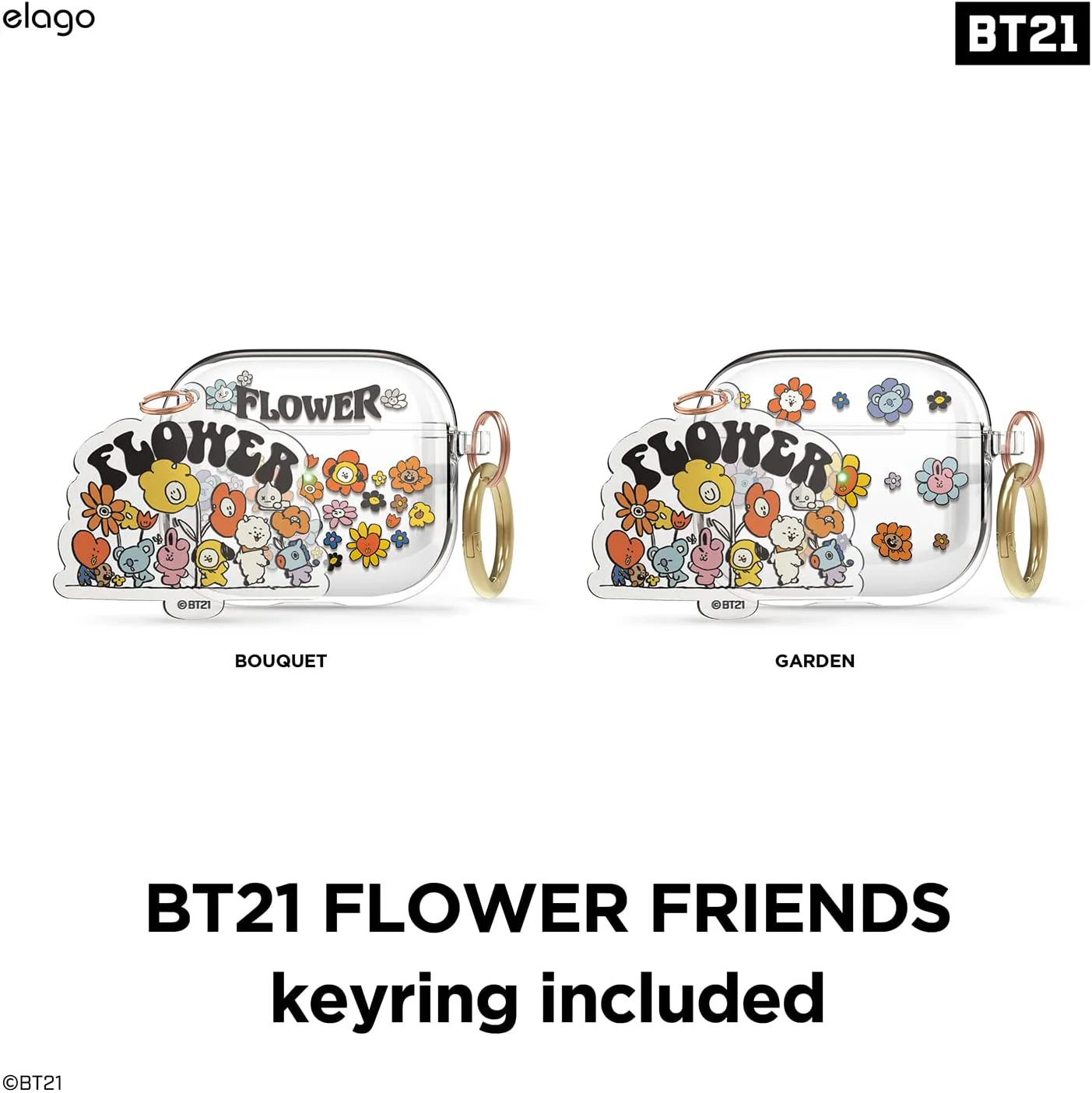 BT21 | elago Flower Clear Case [2 Styles] - Image 9