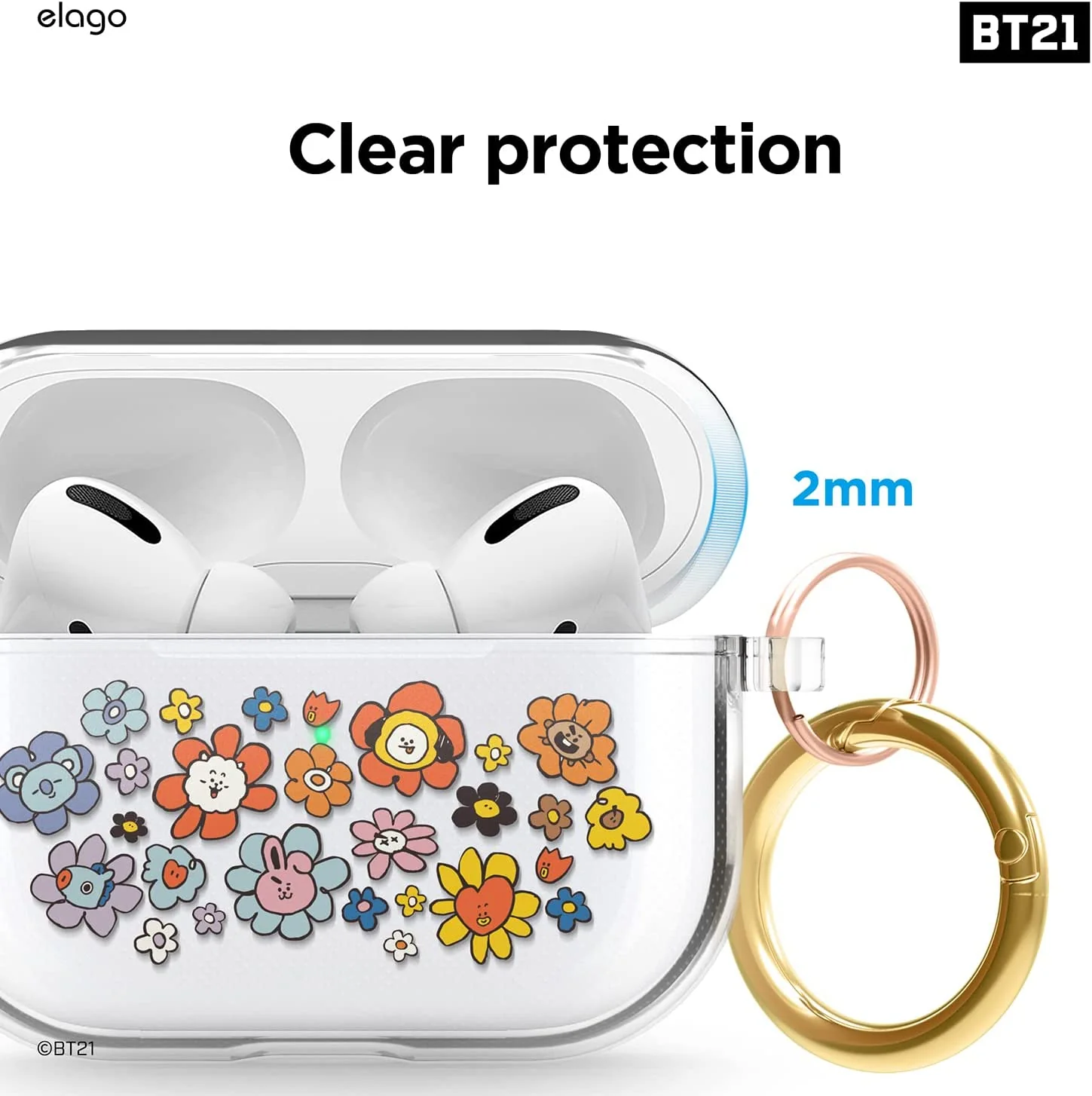 BT21 | elago Flower Clear Case [2 Styles] - Image 4