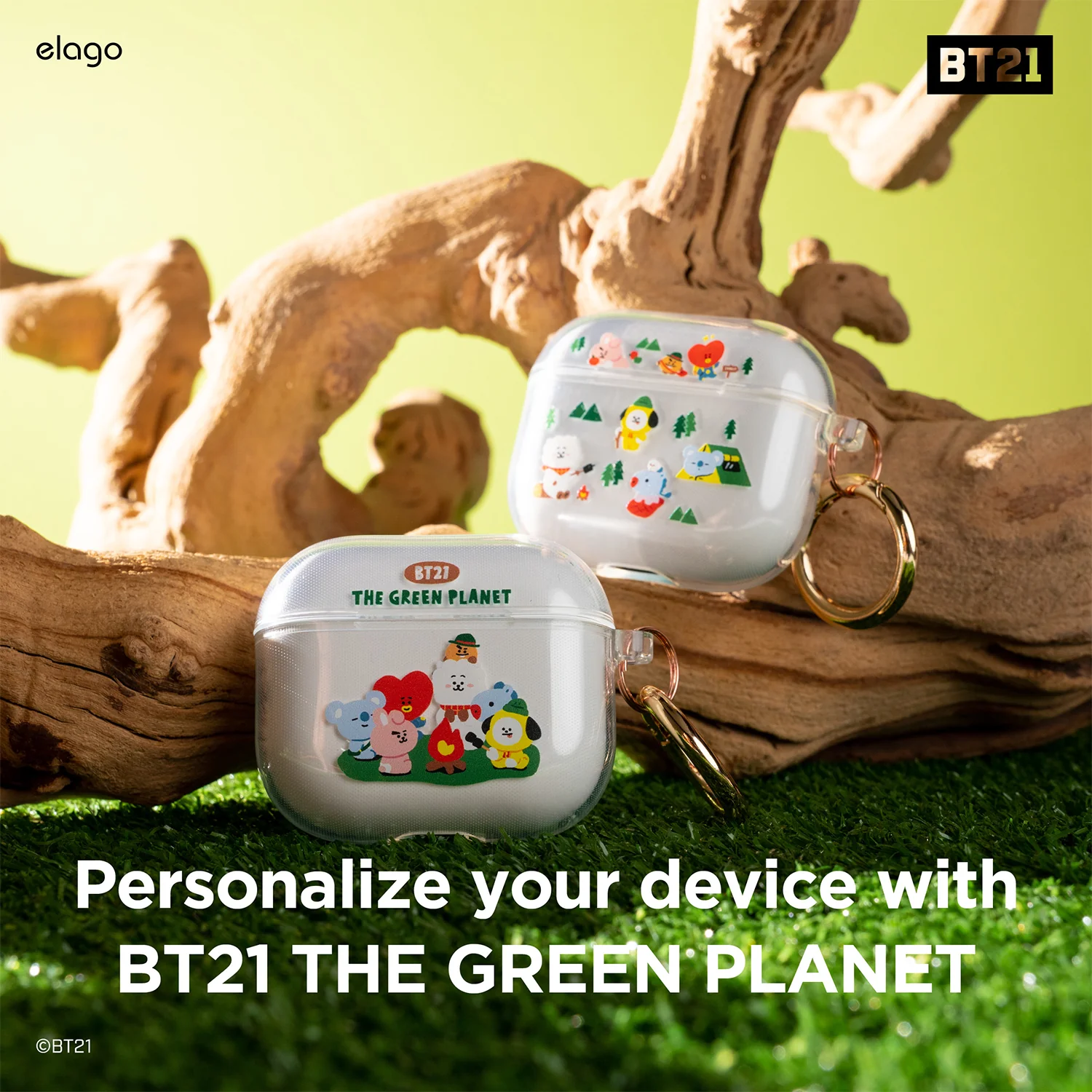 BT21 | elago Green Planet Case for AirPods 3 - Image 4