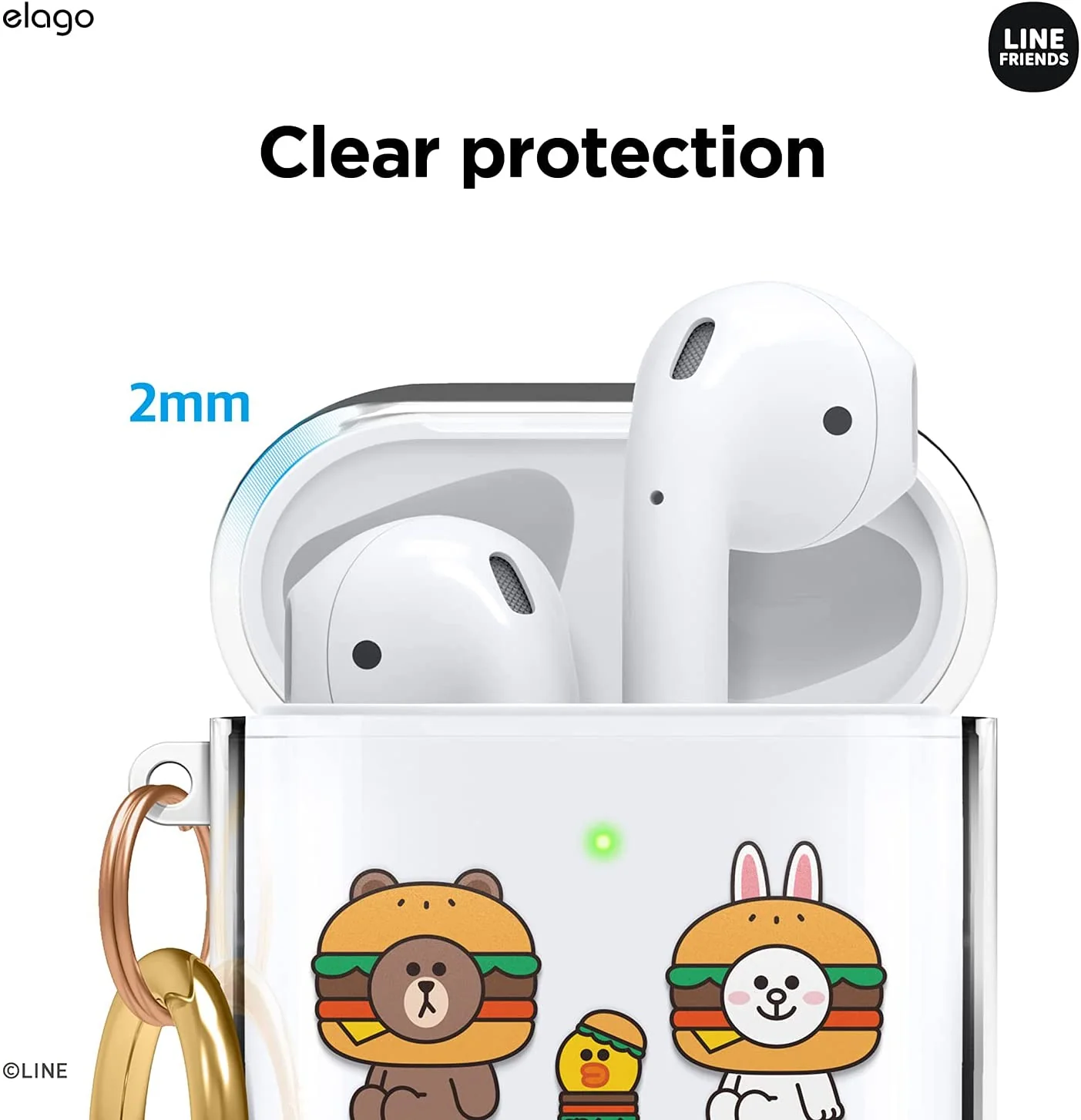 LINE FRIENDS | elago Burger Time Clear Case [4 Styles] - Image 6