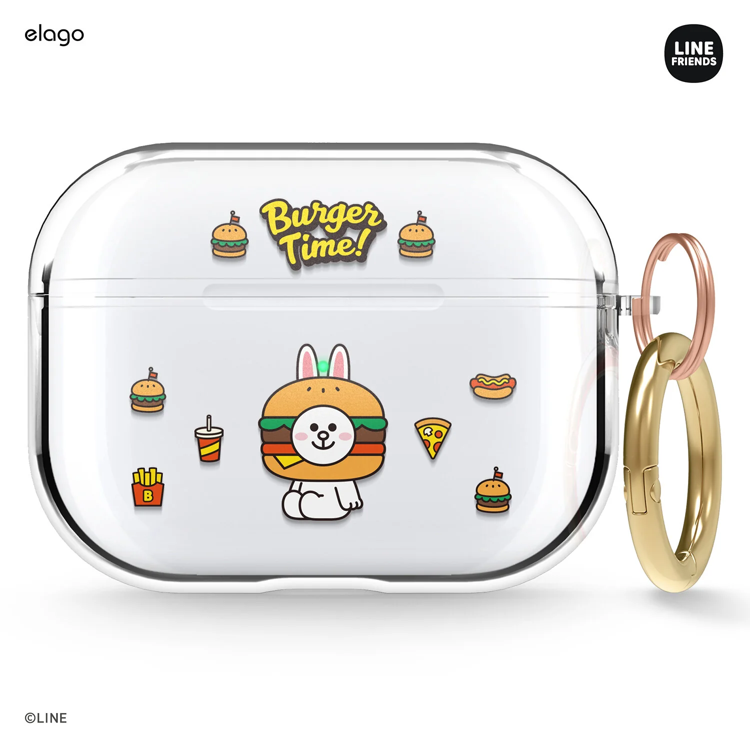 LINE FRIENDS | elago Burger Time Clear Case [4 Styles] - Image 3