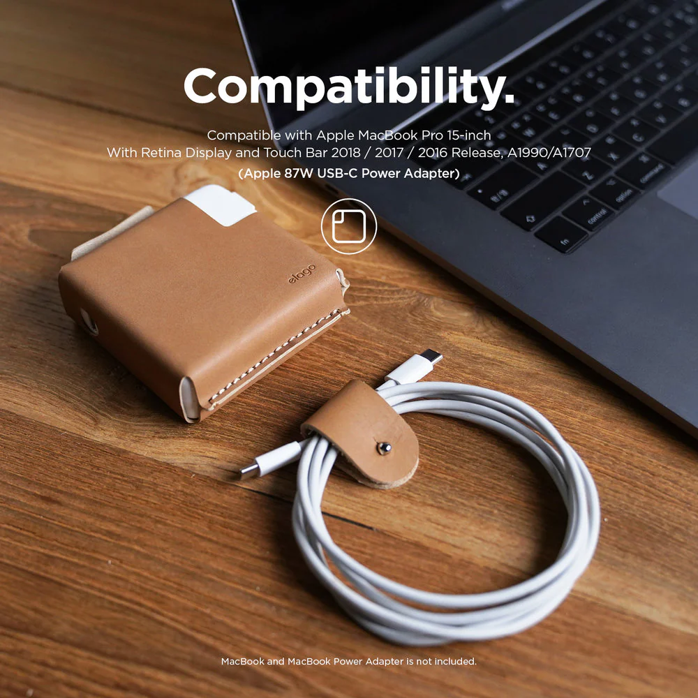 MacBook Charger Leather Cover - Image 2