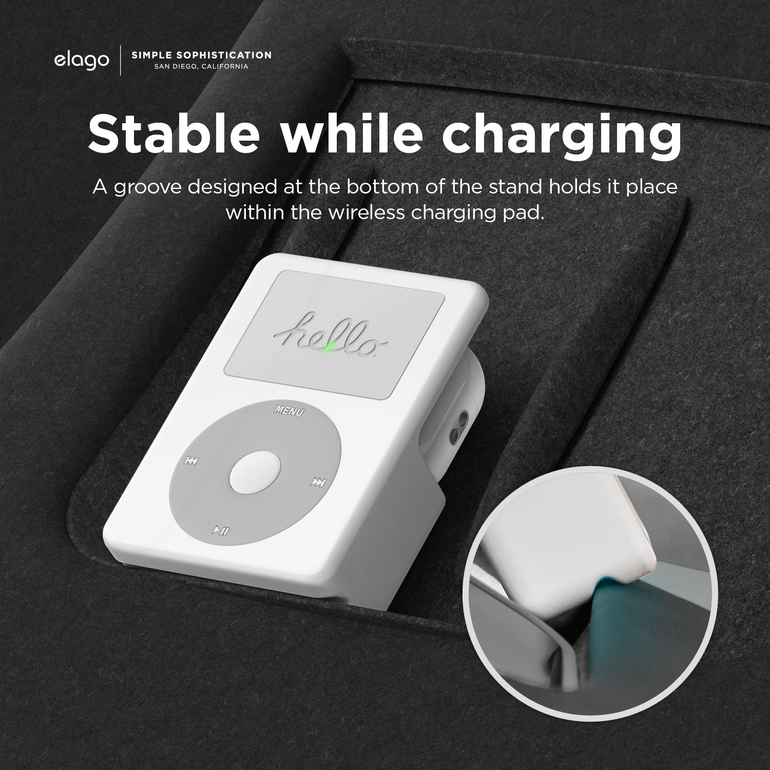 elago W6 Tesla Charging Stand for AirPods - Image 4