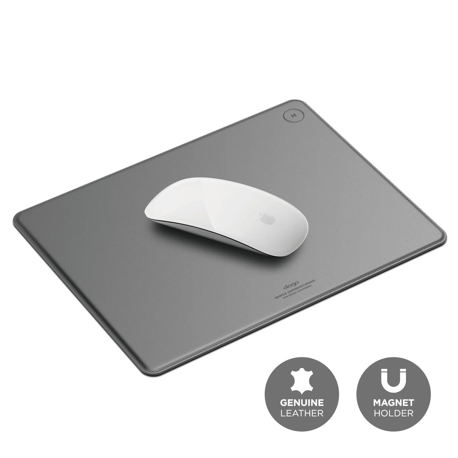Genuine Leather Mouse Pad with magnetic cable management [3 Colors] - Image 3