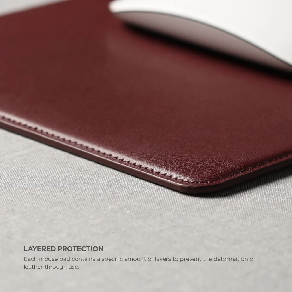 Genuine Leather Mouse Pad with magnetic cable management [3 Colors] - Image 8