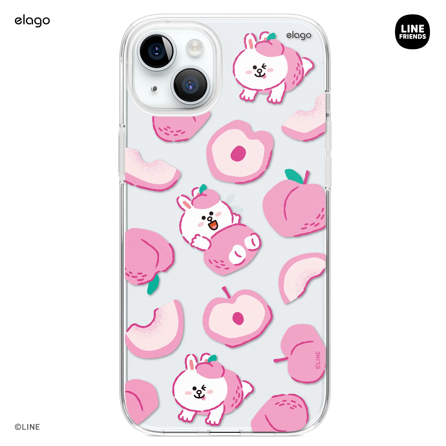 LINE FRIENDS | elago B&F Fruit Shop Hybrid Case for iPhone 15 Plus - Image 3