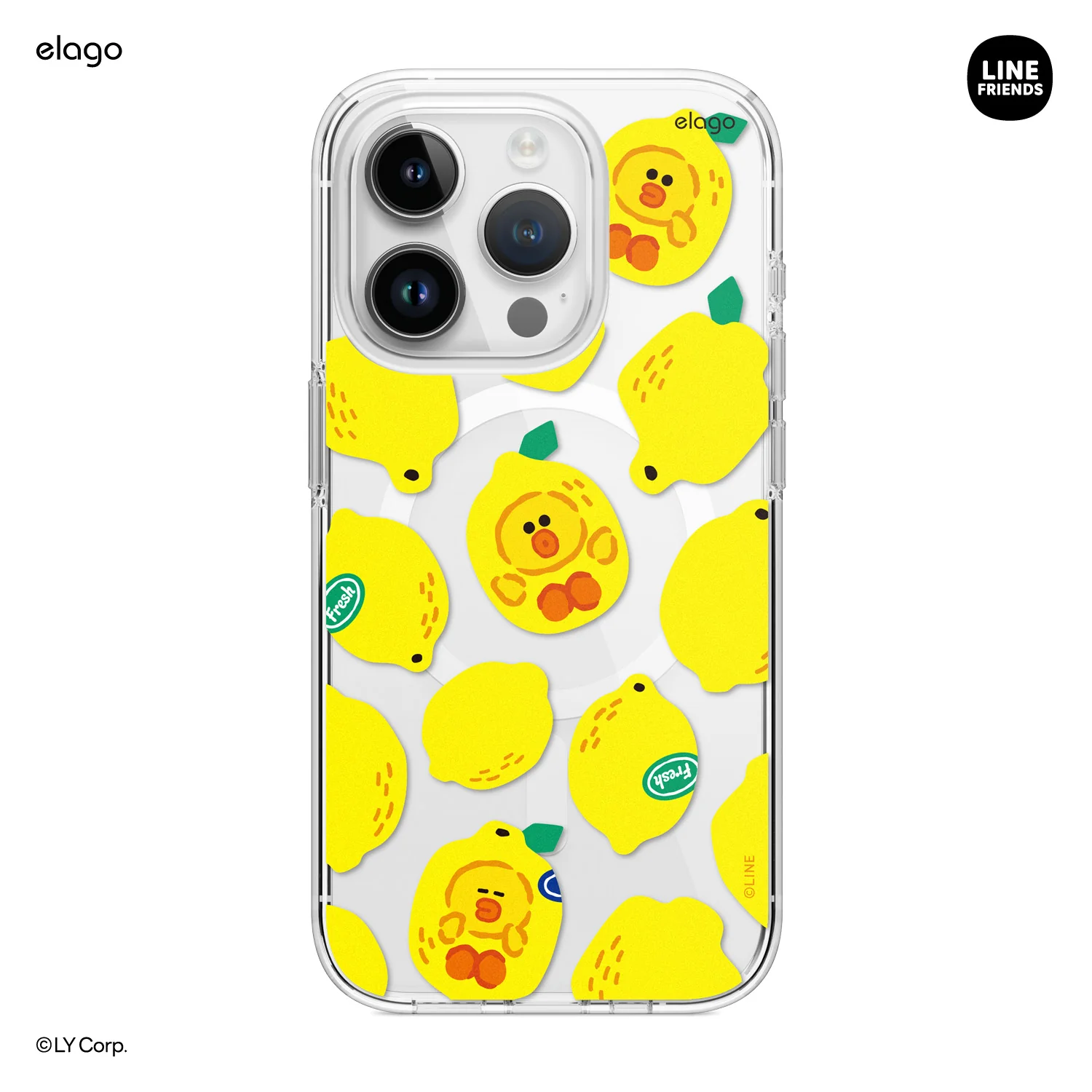 LINE FRIENDS | elago B&F Fruit Shop MagSafe Hybrid Case for iPhone 15 Pro - Image 3