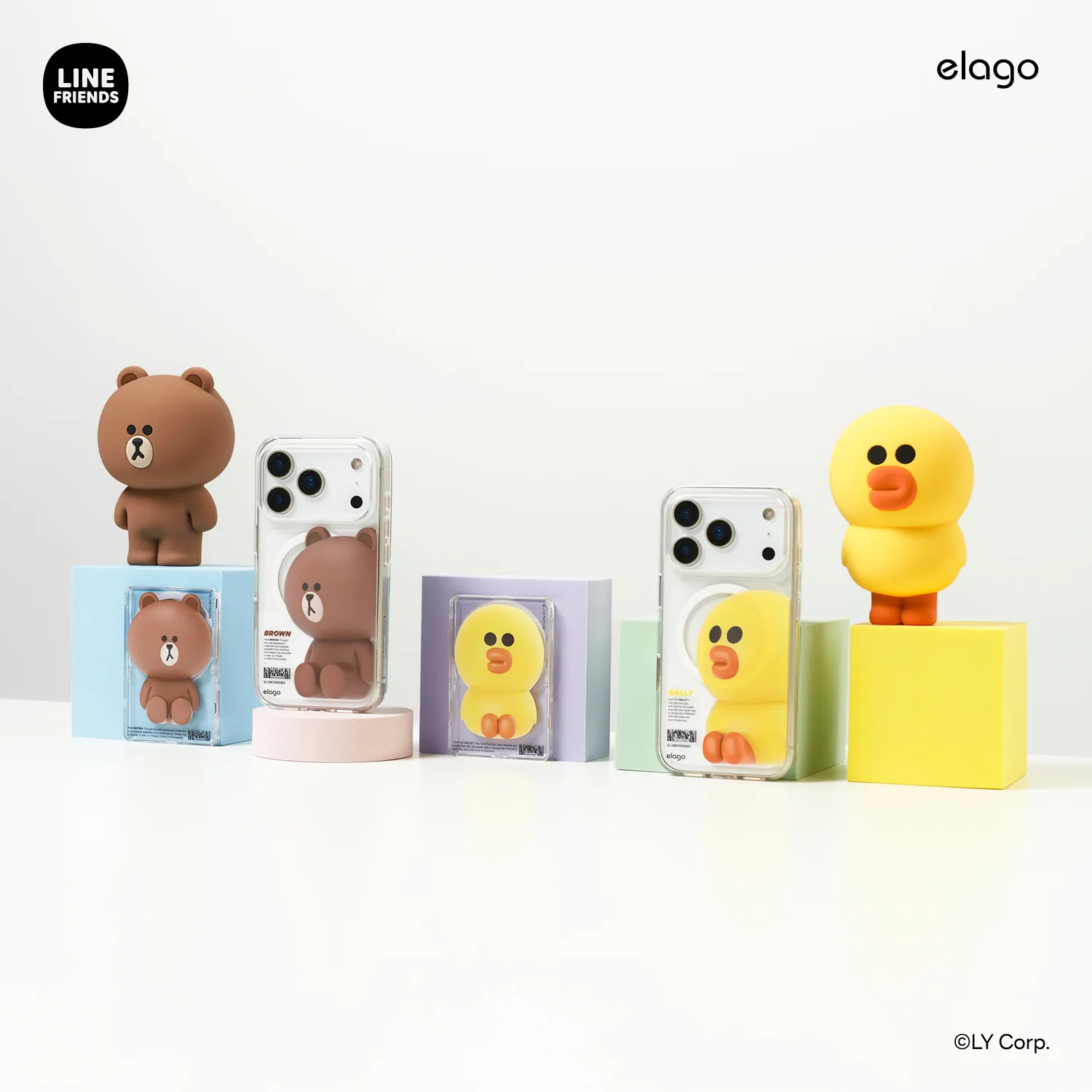 LINE FRIENDS | BROWN & SALLY Figure MagSafe Hybrid Case - Image 4