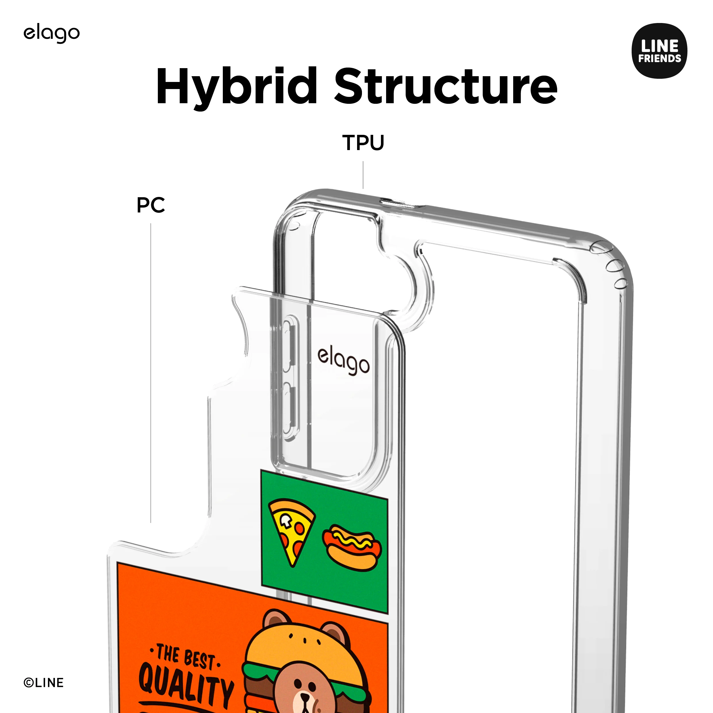 LINE FRIENDS | elago Burger Time Case [3 Styles] - Image 4