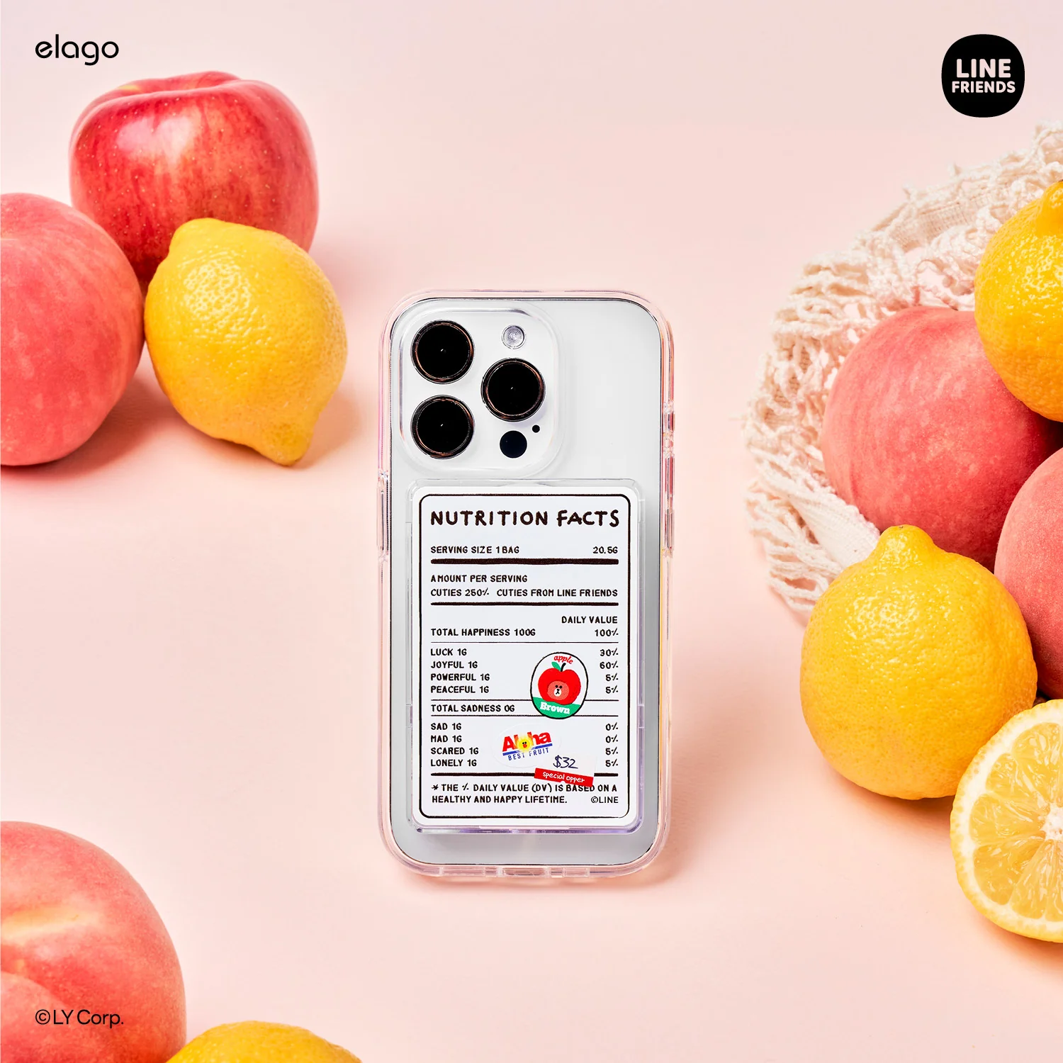 LINE FRIENDS | elago B&F Fruit Shop MagSafe Card Pocket - Image 10