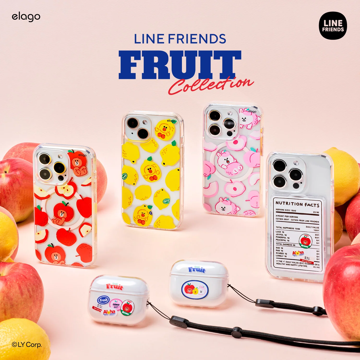 LINE FRIENDS | elago B&F Fruit Shop MagSafe Card Pocket - Image 9