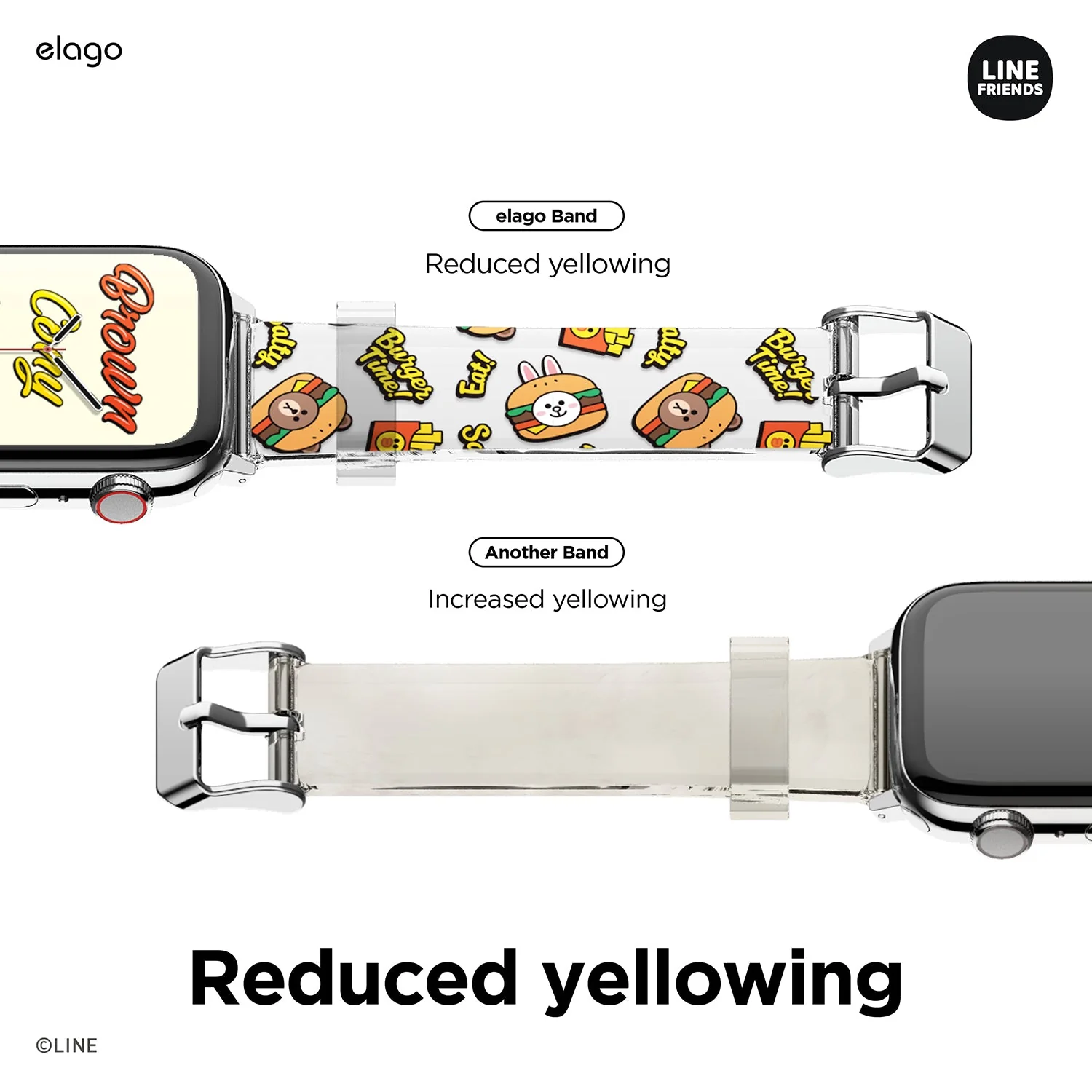 LINE FRIENDS | elago Burger Time Strap [4 Styles] [2 Sizes] - Image 6