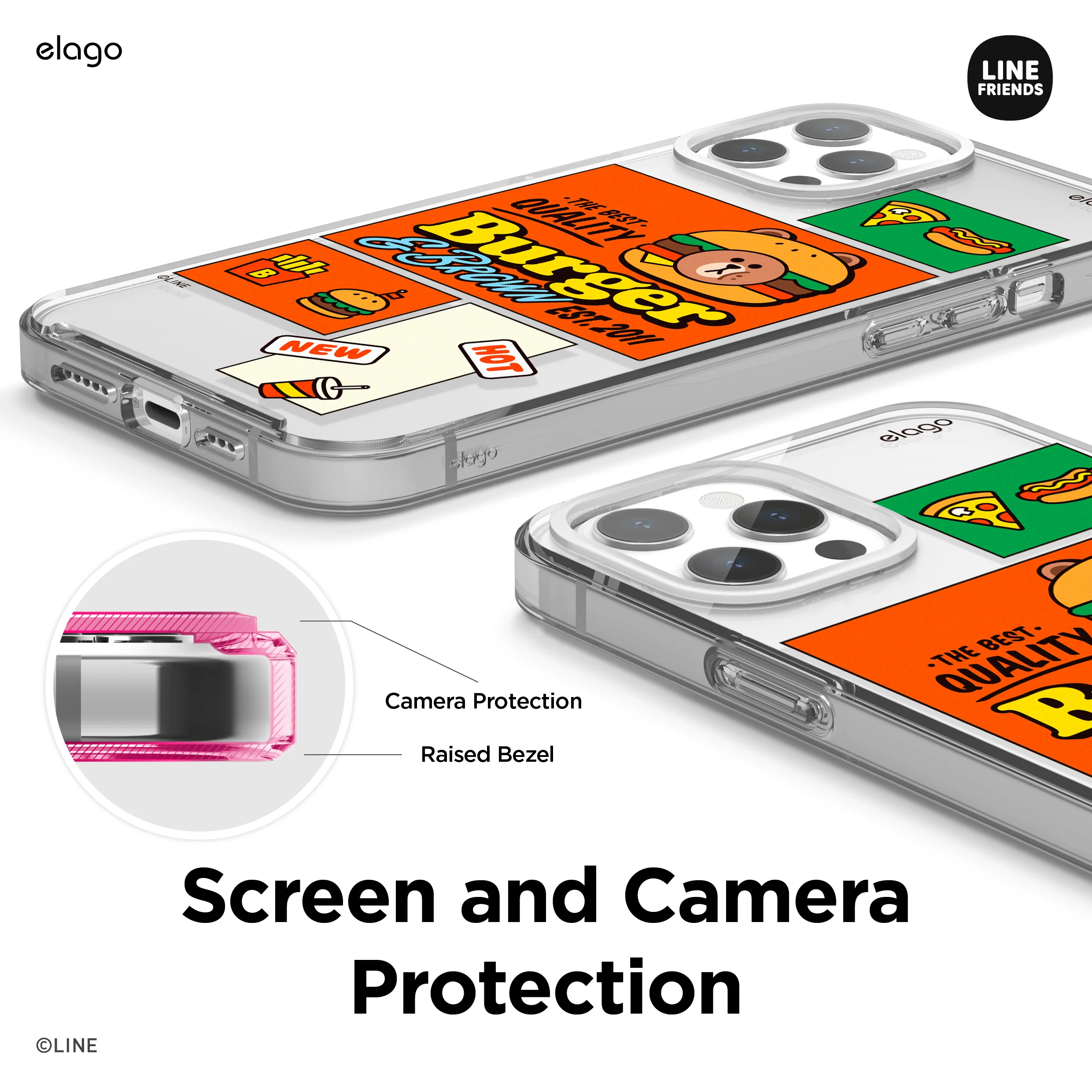 LINE FRIENDS | elago Burger Time Case [3 Styles] - Image 4