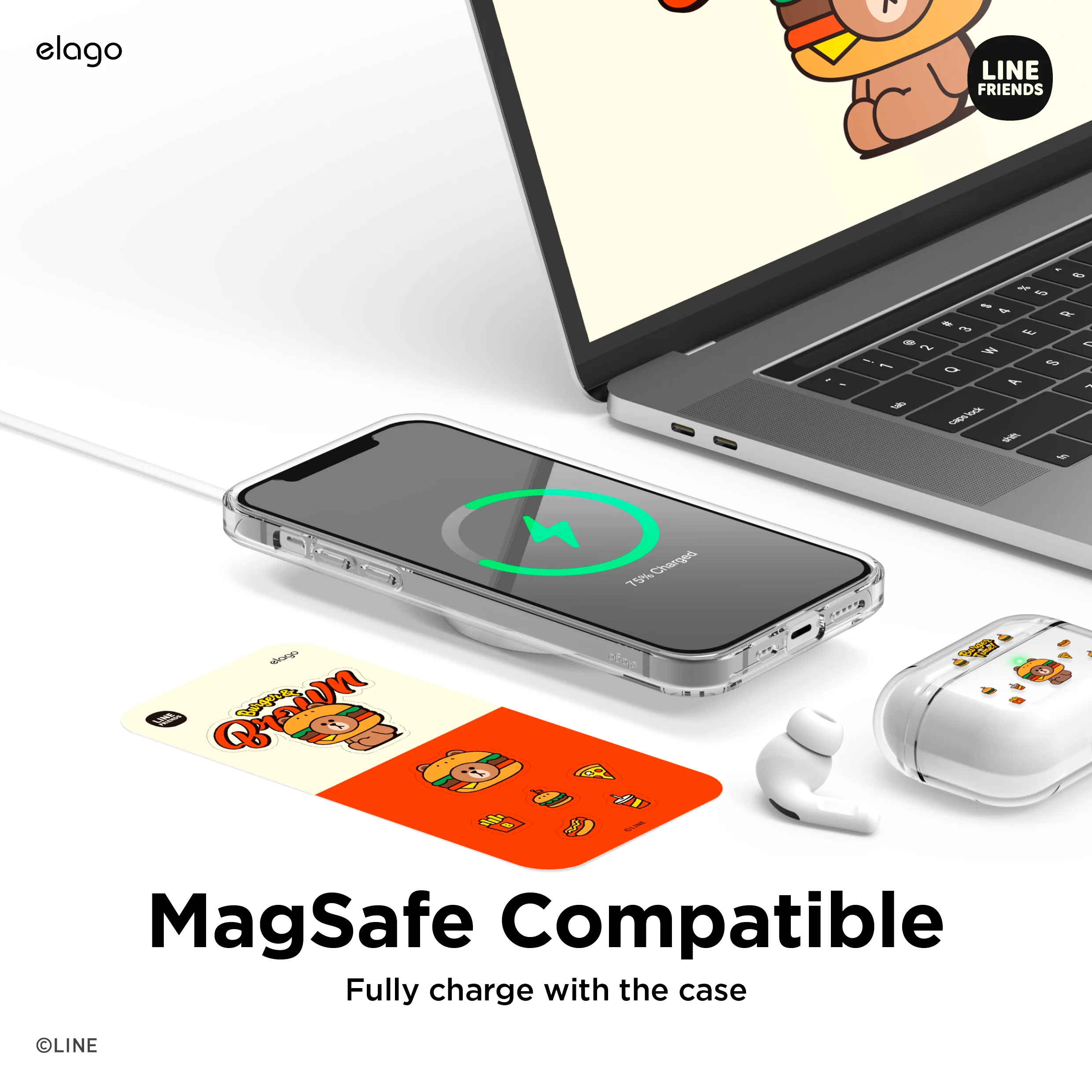 LINE FRIENDS | elago Burger Time Case [3 Styles] - Image 6