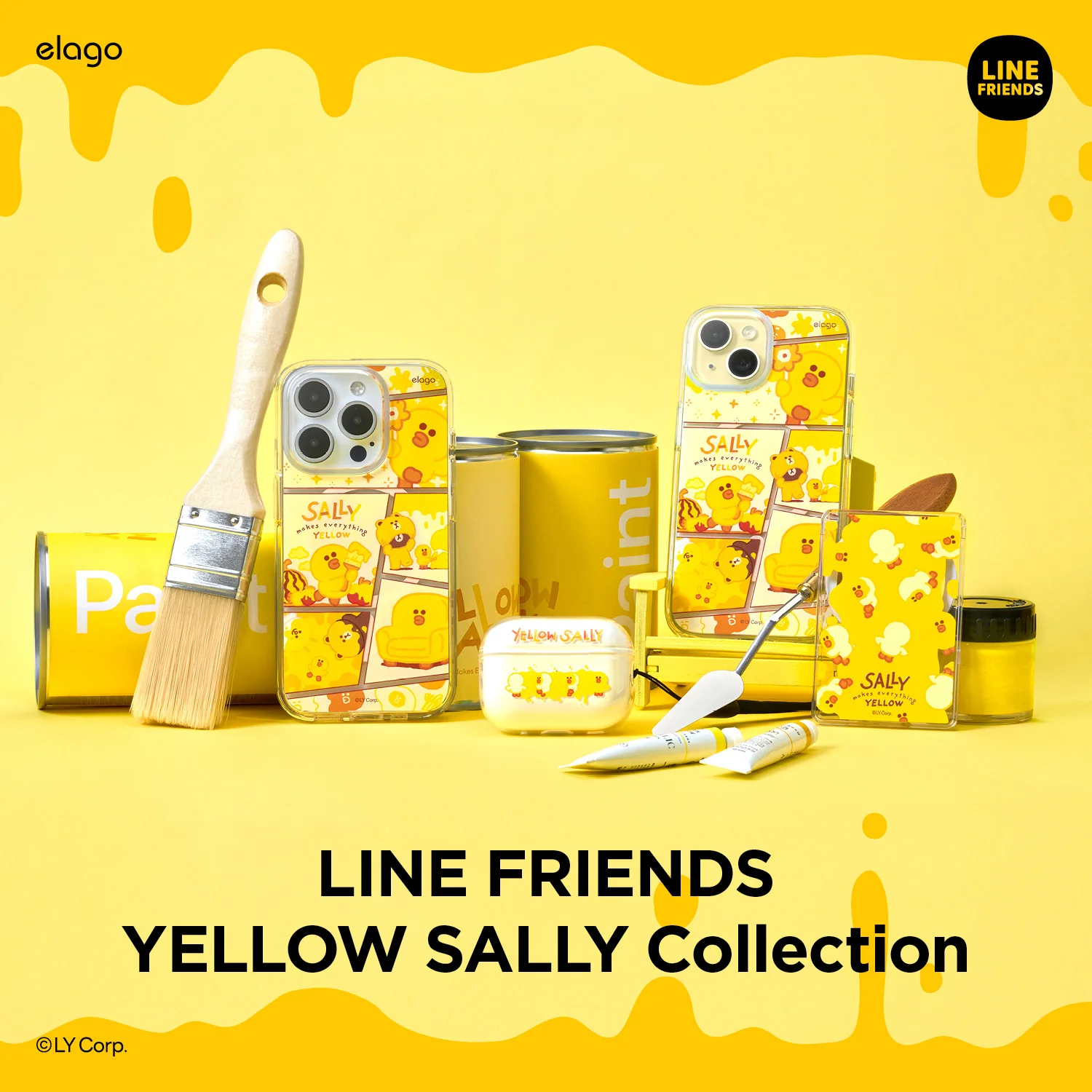 LINE FRIENDS | elago MagSafe Yellow Sally Case for iPhone 15 Plus - Image 3