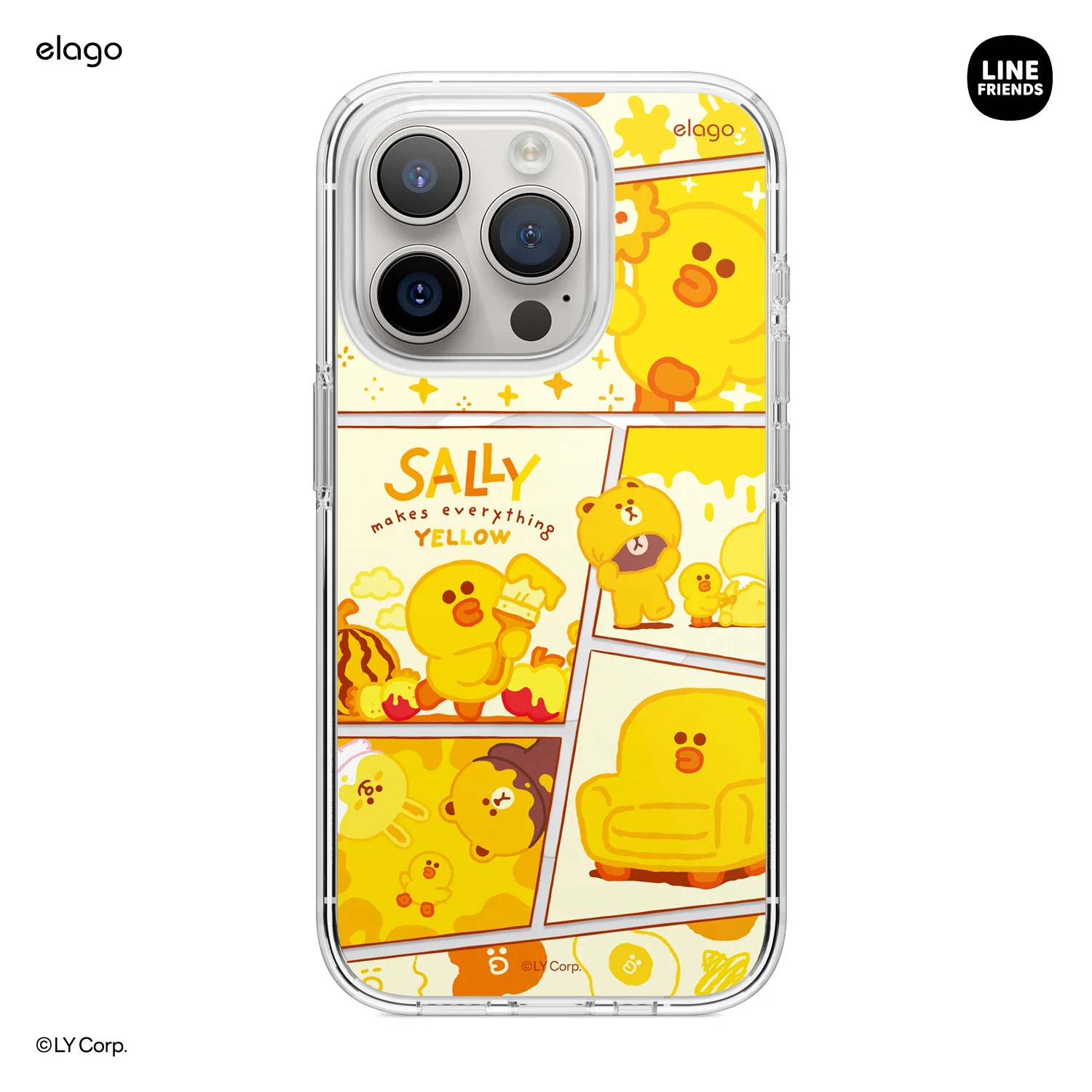 LINE FRIENDS | elago MagSafe Yellow Sally Case for iPhone 15 Pro - Image 2